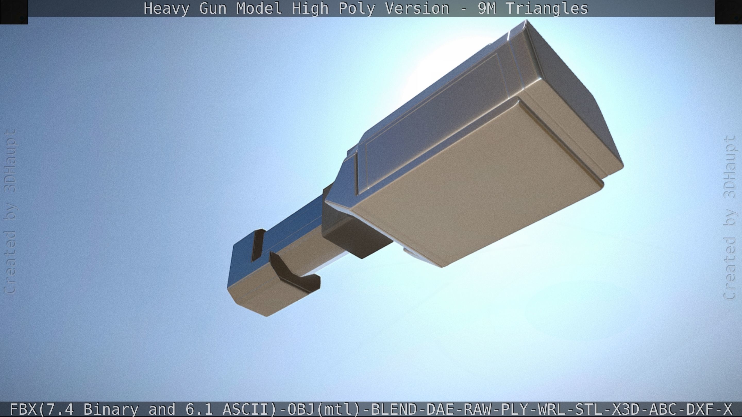 Heavy Gun Modul High Poly 3D model_32