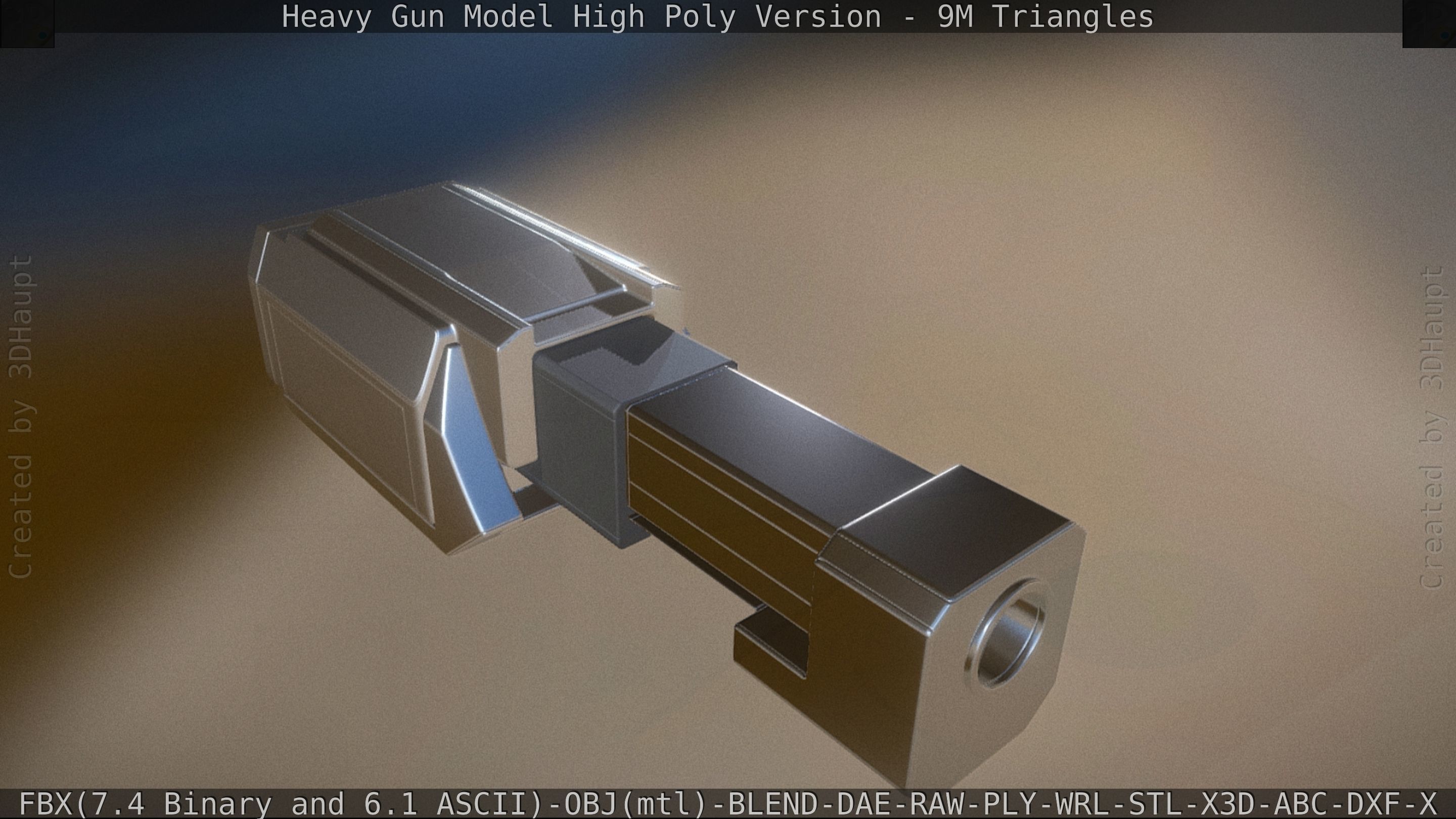 Heavy Gun Modul High Poly 3D model_39