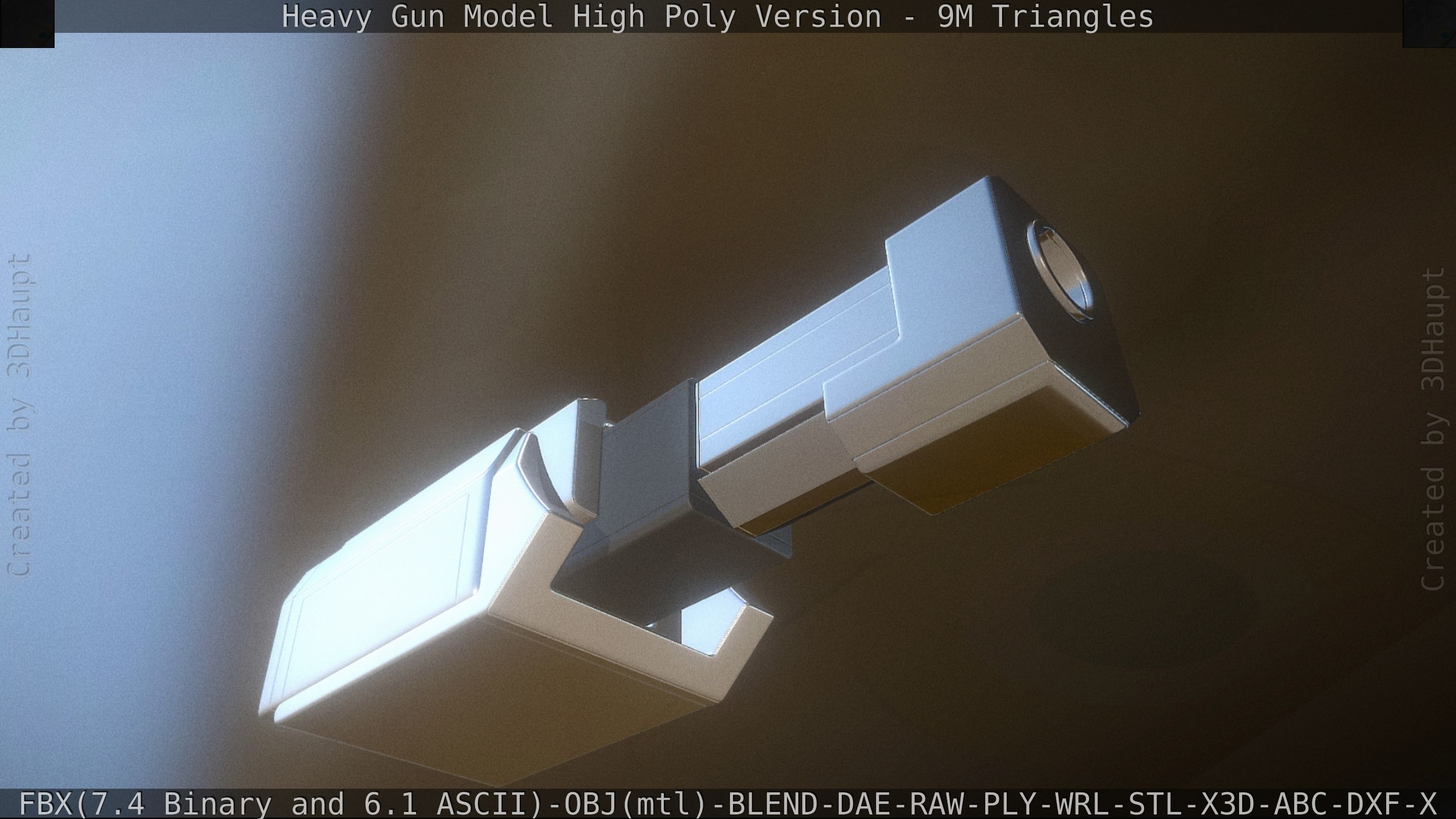 Heavy Gun Modul High Poly 3D model_119