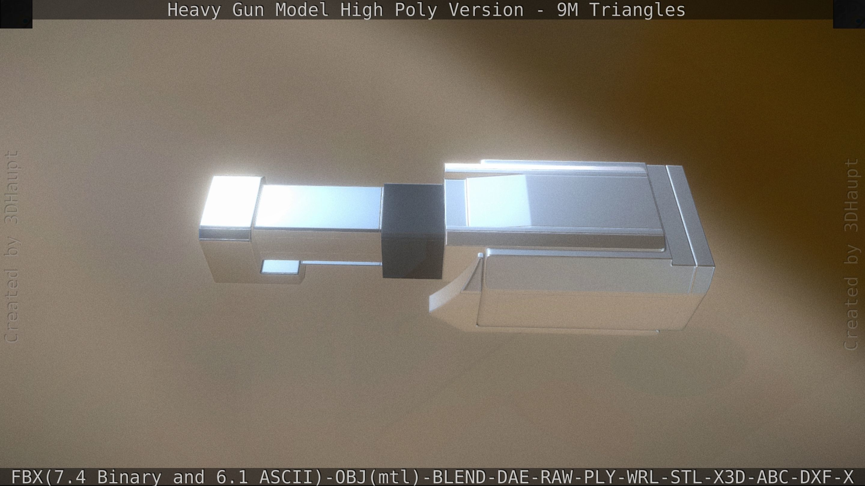 Heavy Gun Modul High Poly 3D model_26