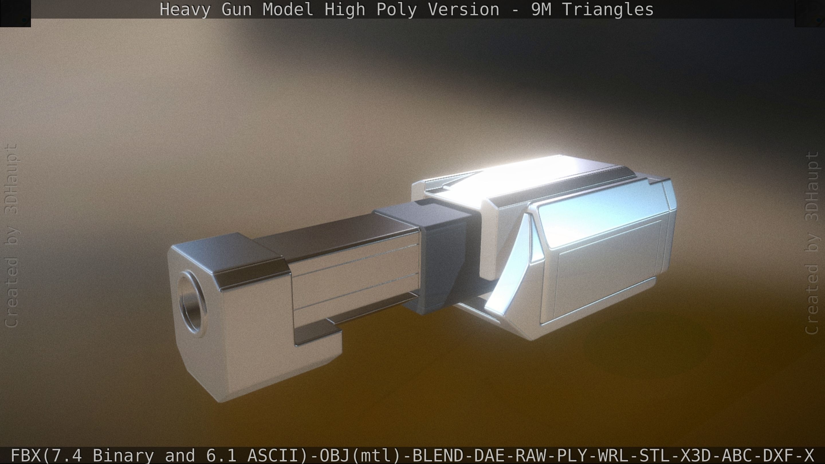 Heavy Gun Modul High Poly 3D model_111