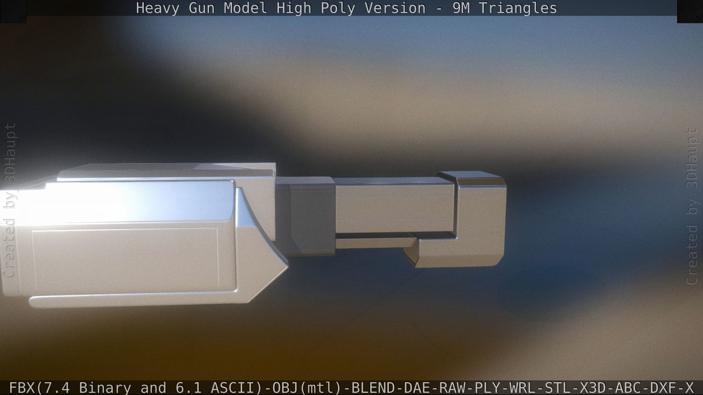 Heavy Gun Modul High Poly 3D model_124
