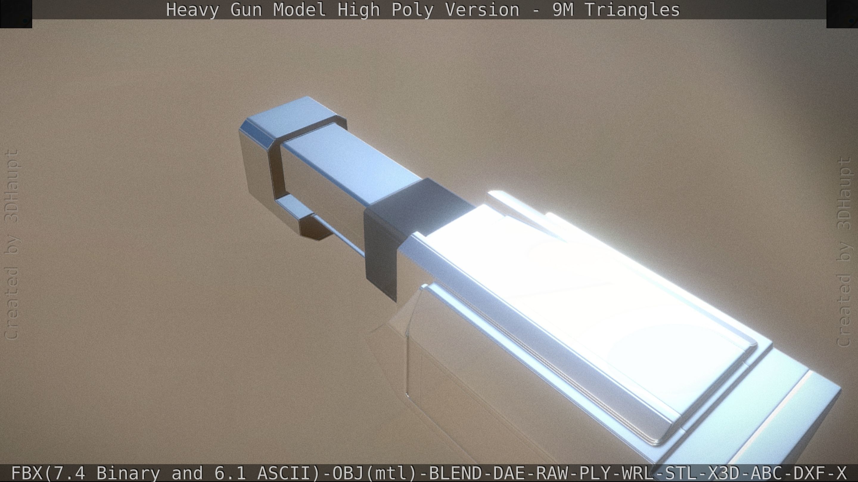 Heavy Gun Modul High Poly 3D model_22