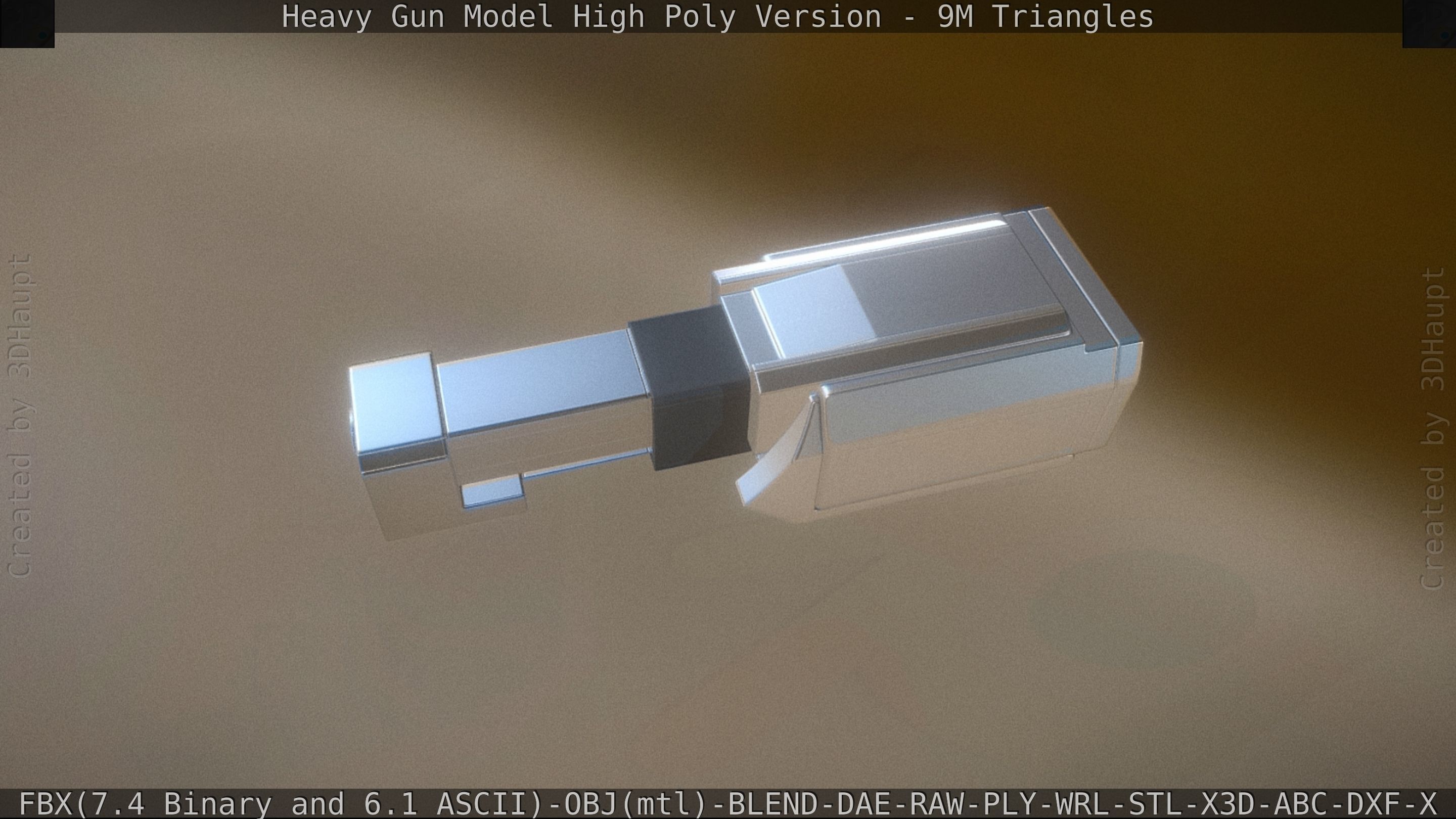 Heavy Gun Modul High Poly 3D model_24