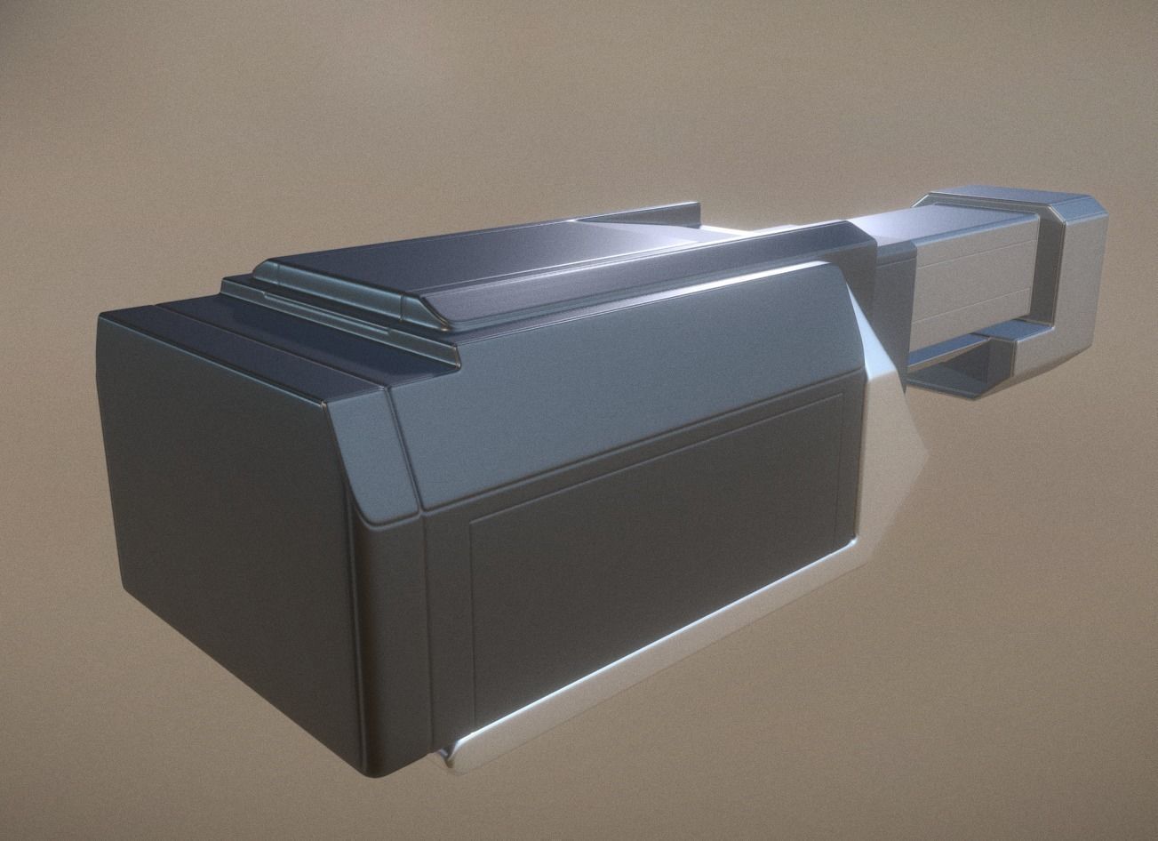 Heavy Gun Modul High Poly 3D model_4