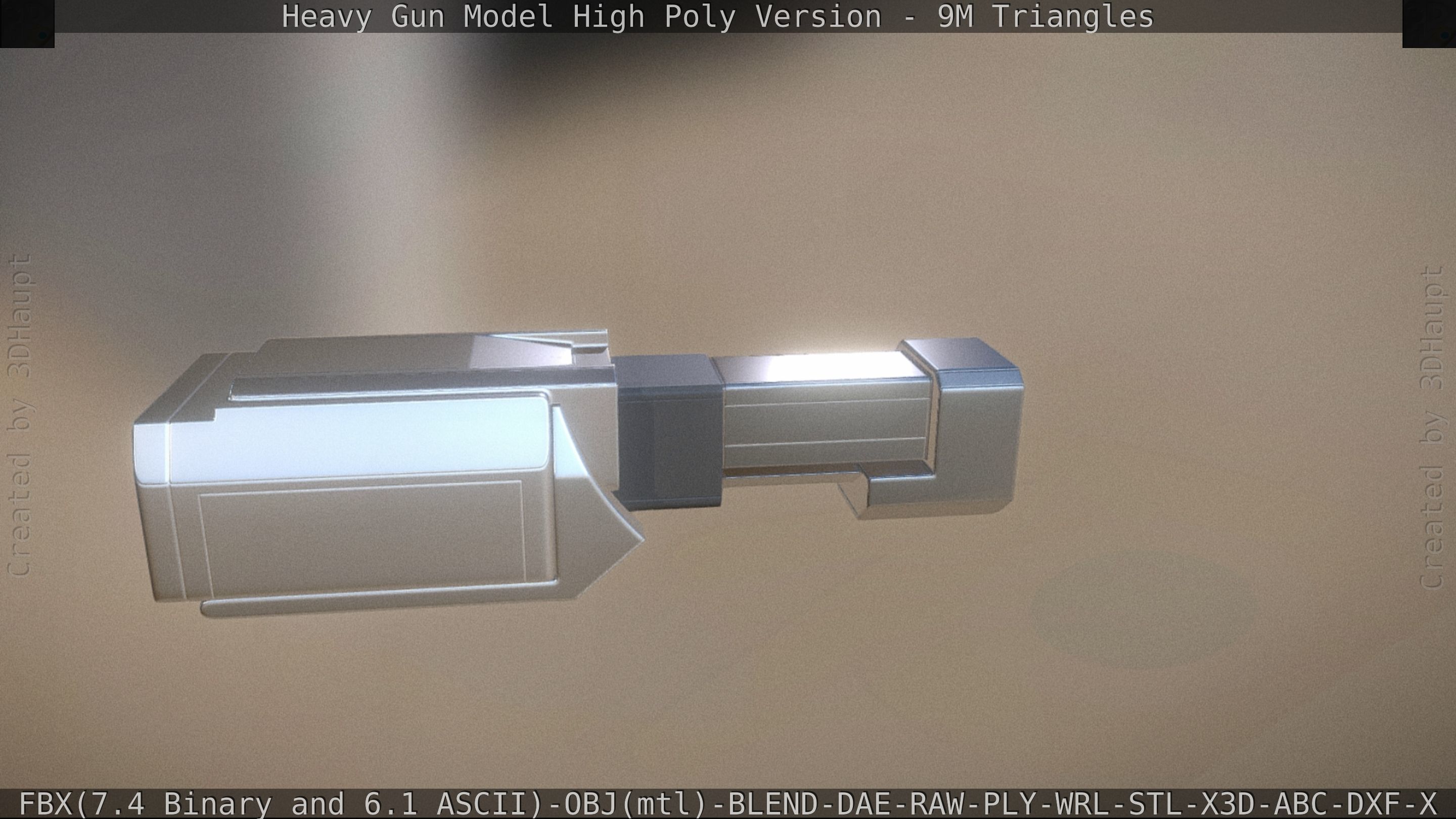 Heavy Gun Modul High Poly 3D model_38