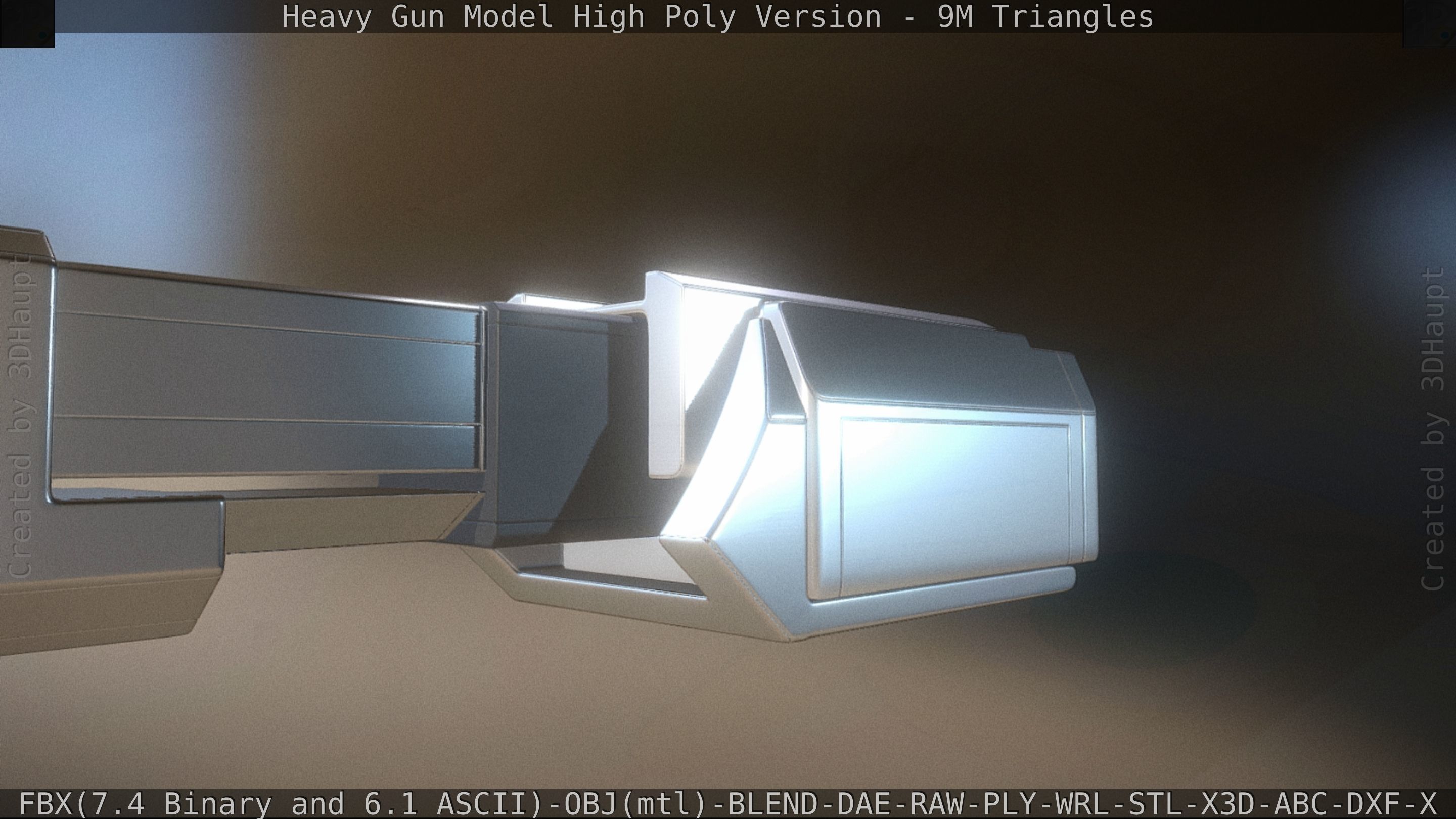 Heavy Gun Modul High Poly 3D model_102