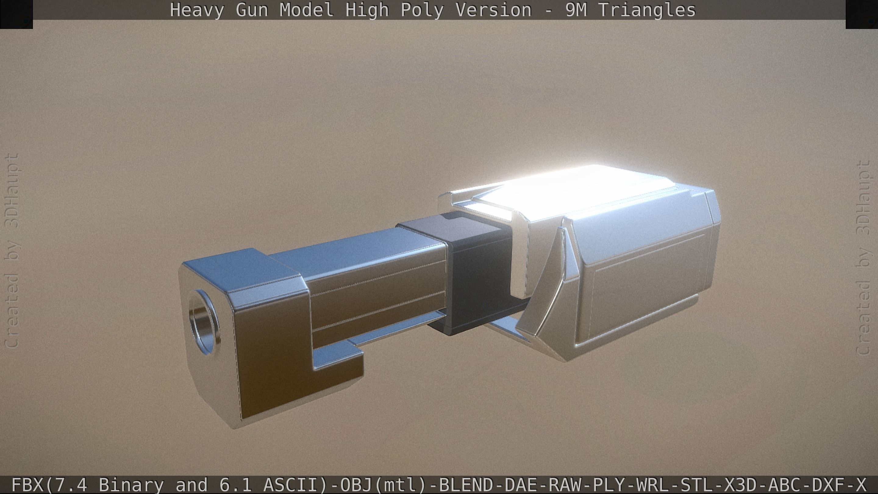 Heavy Gun Modul High Poly 3D model_112