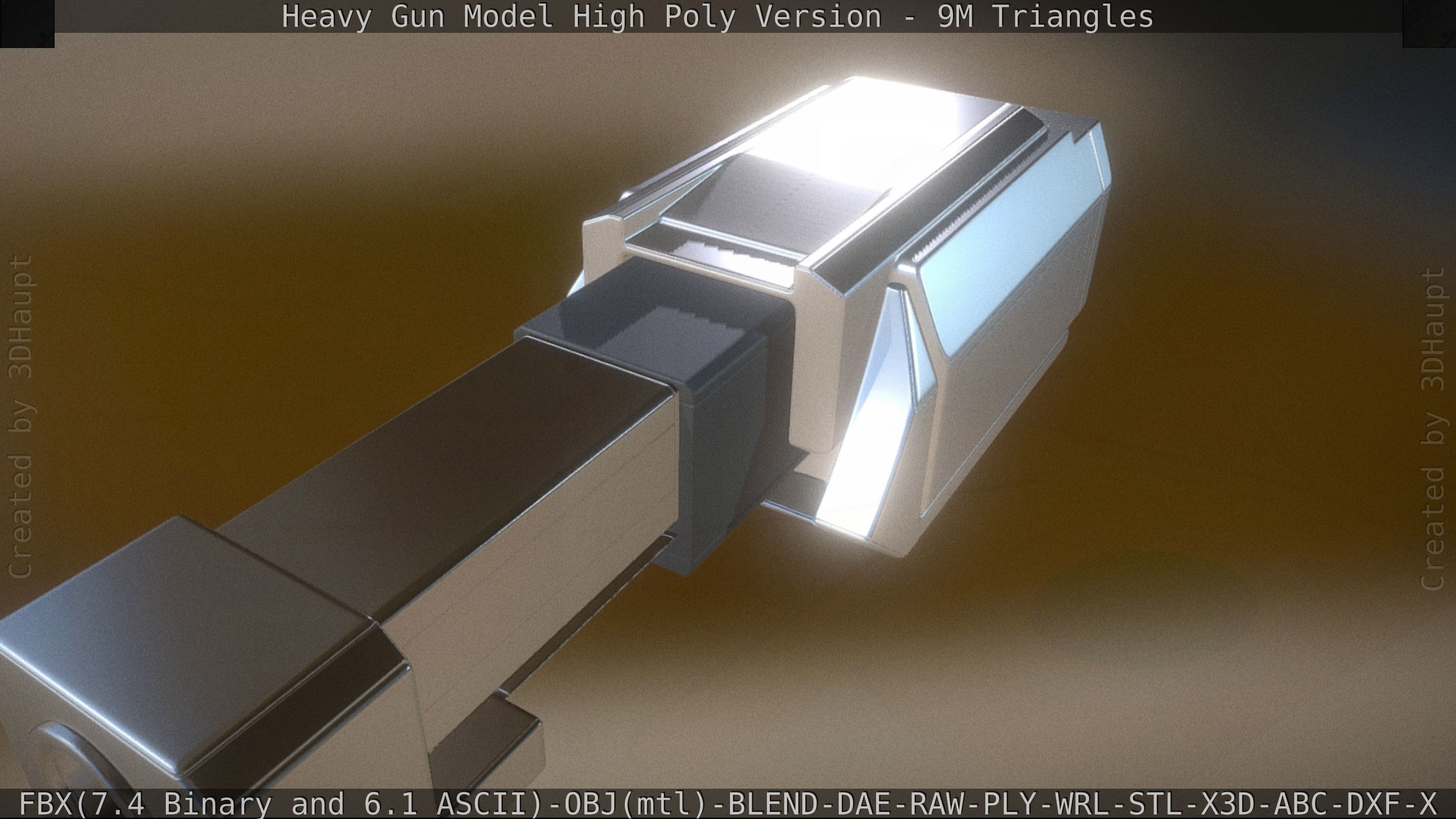 Heavy Gun Modul High Poly 3D model_44