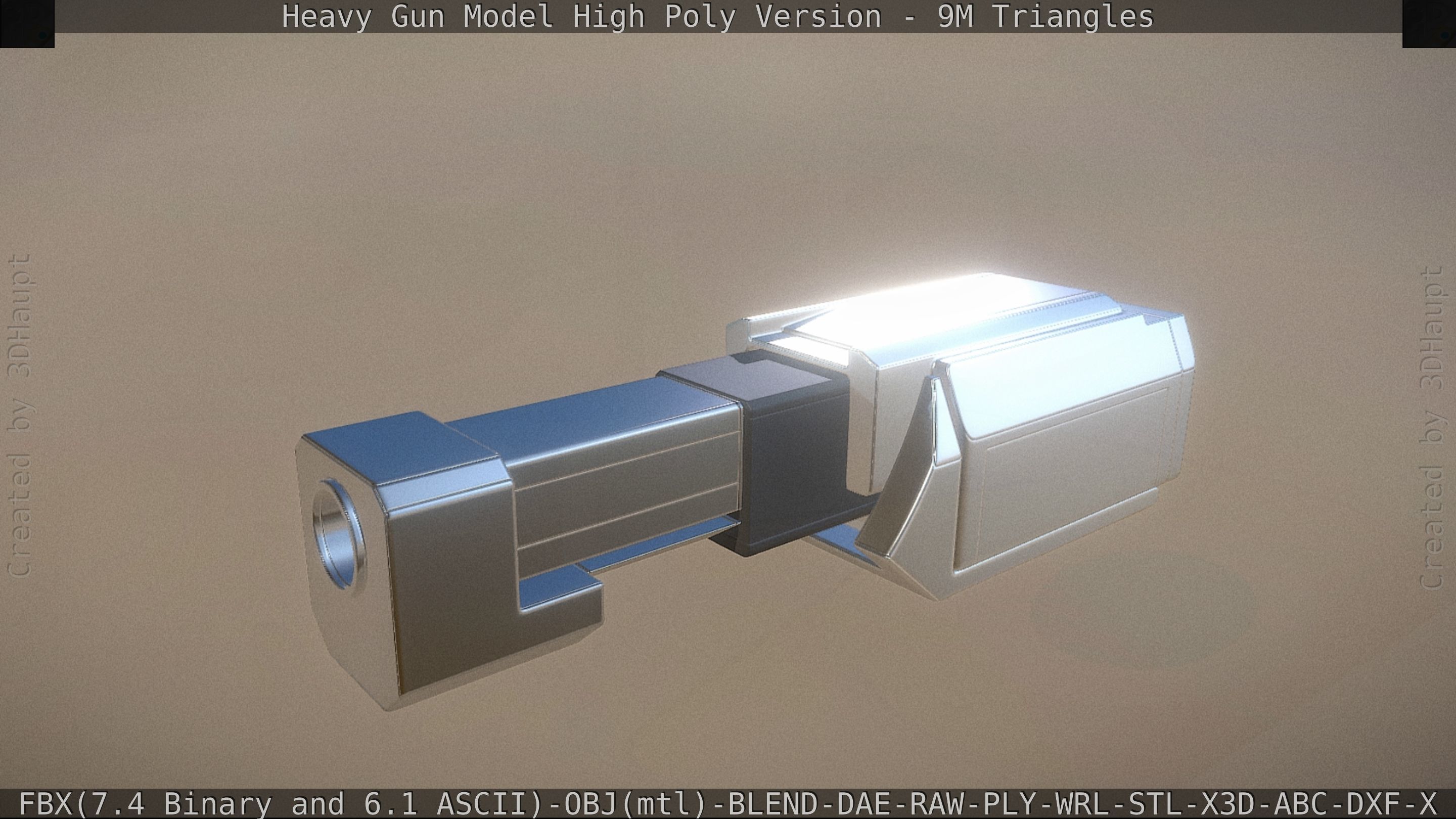 Heavy Gun Modul High Poly 3D model_116