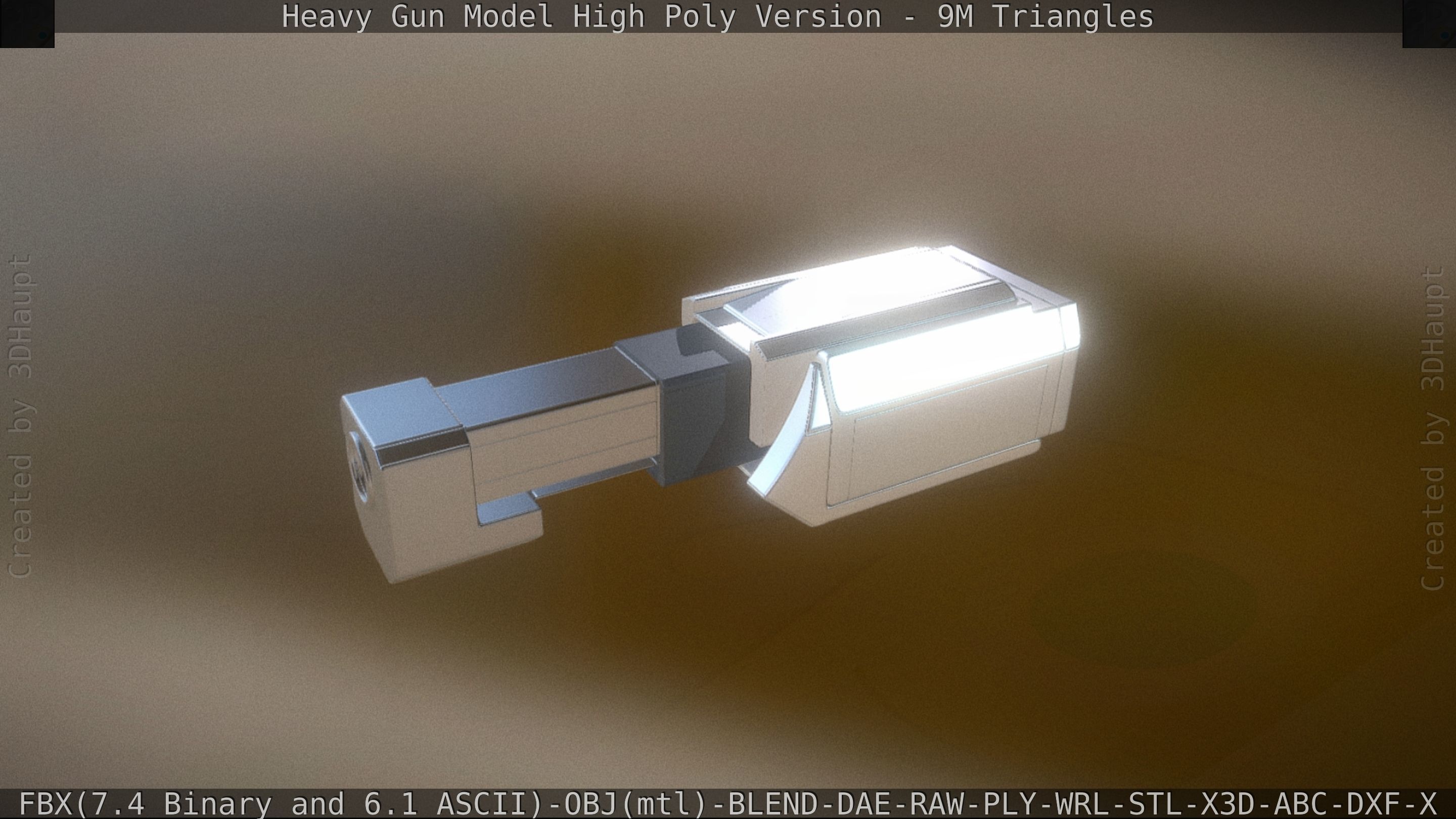 Heavy Gun Modul High Poly 3D model_28