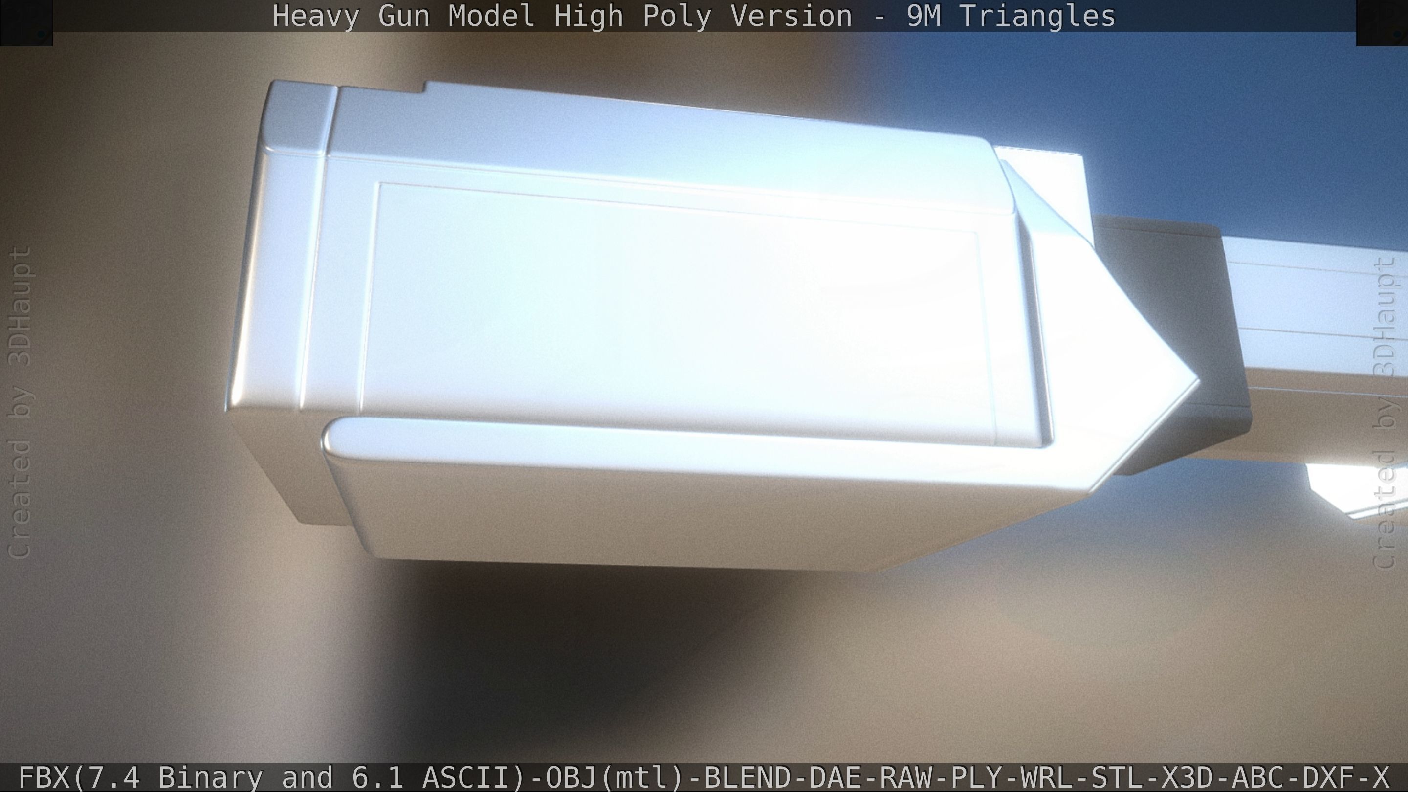 Heavy Gun Modul High Poly 3D model_95