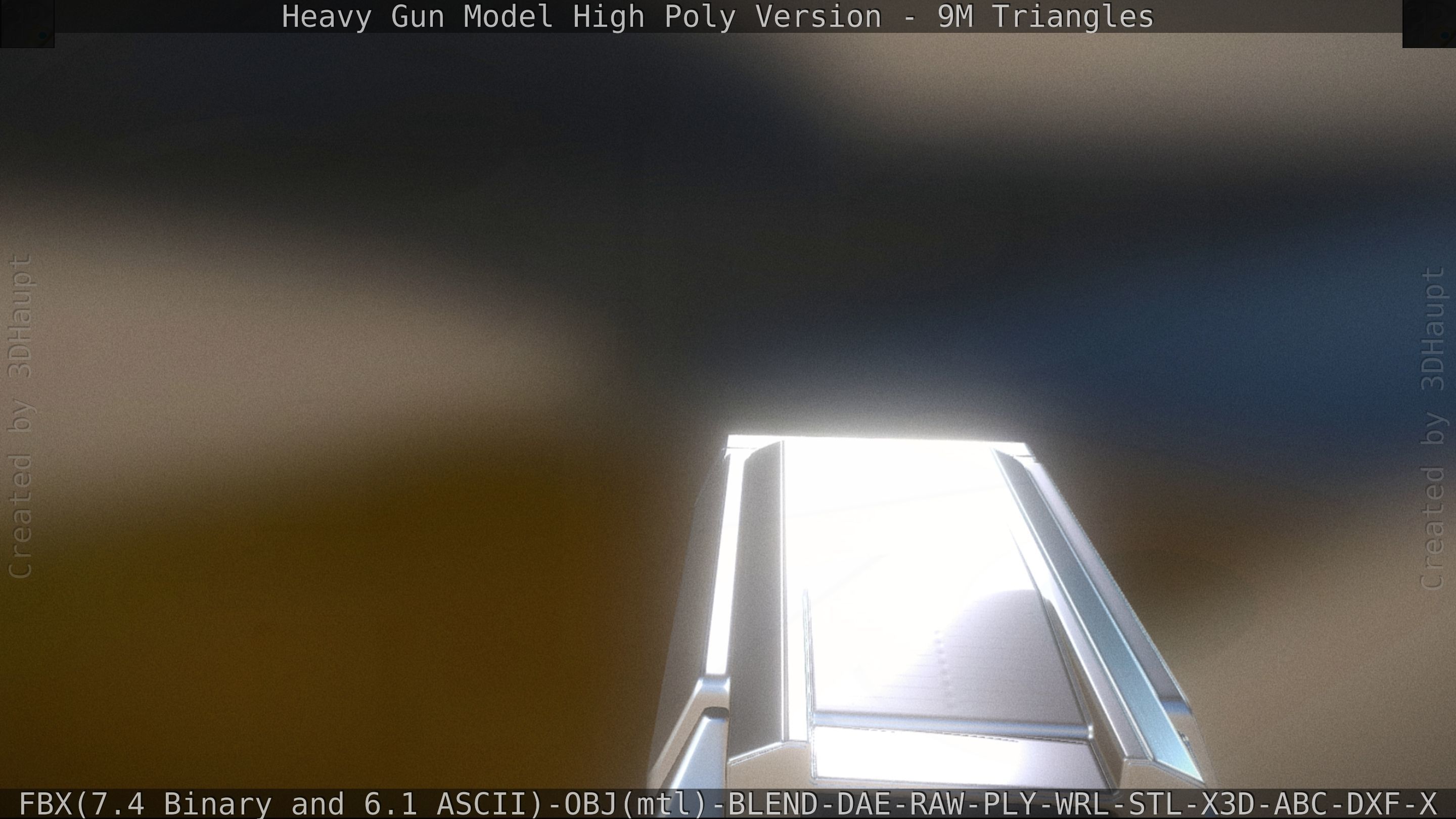 Heavy Gun Modul High Poly 3D model_83