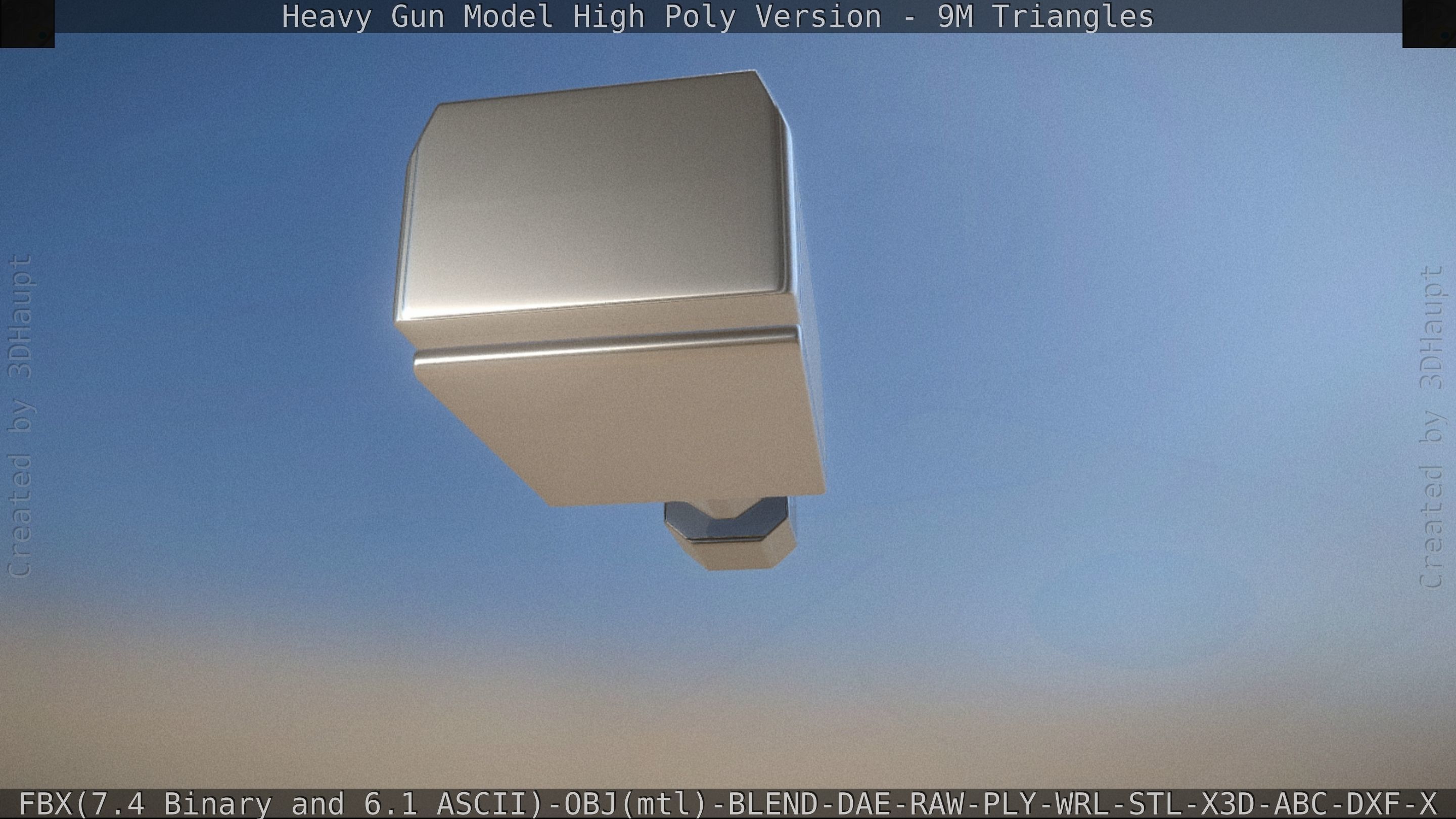 Heavy Gun Modul High Poly 3D model_35