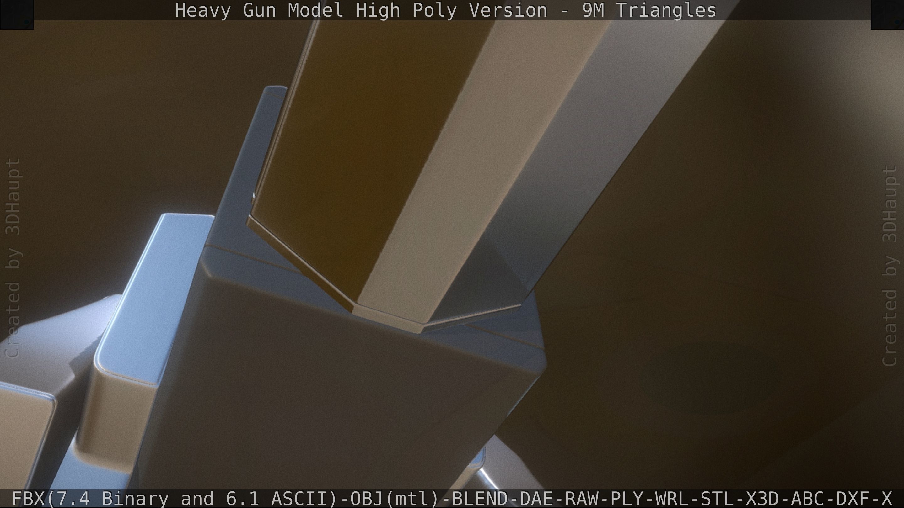 Heavy Gun Modul High Poly 3D model_59