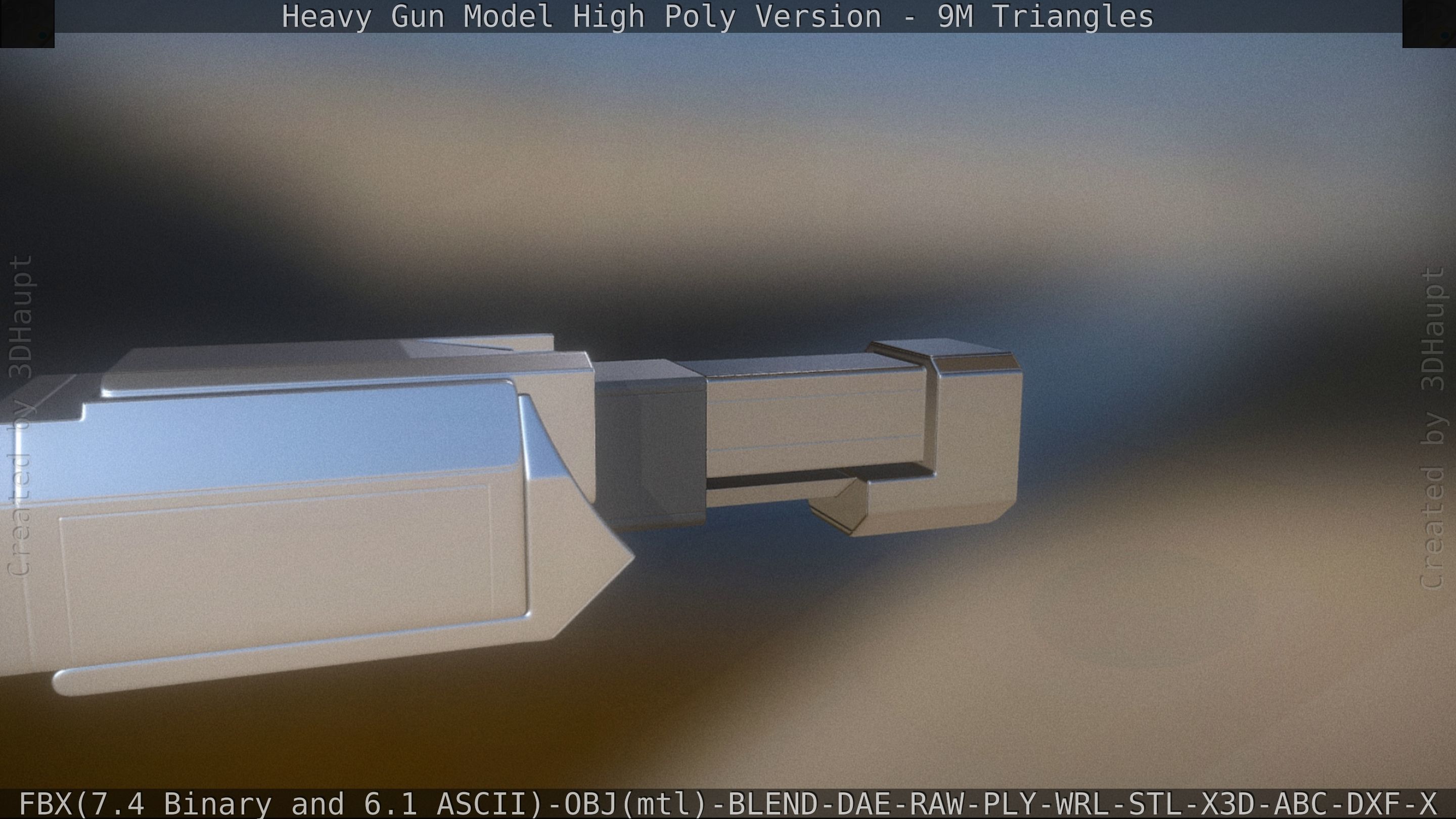 Heavy Gun Modul High Poly 3D model_127