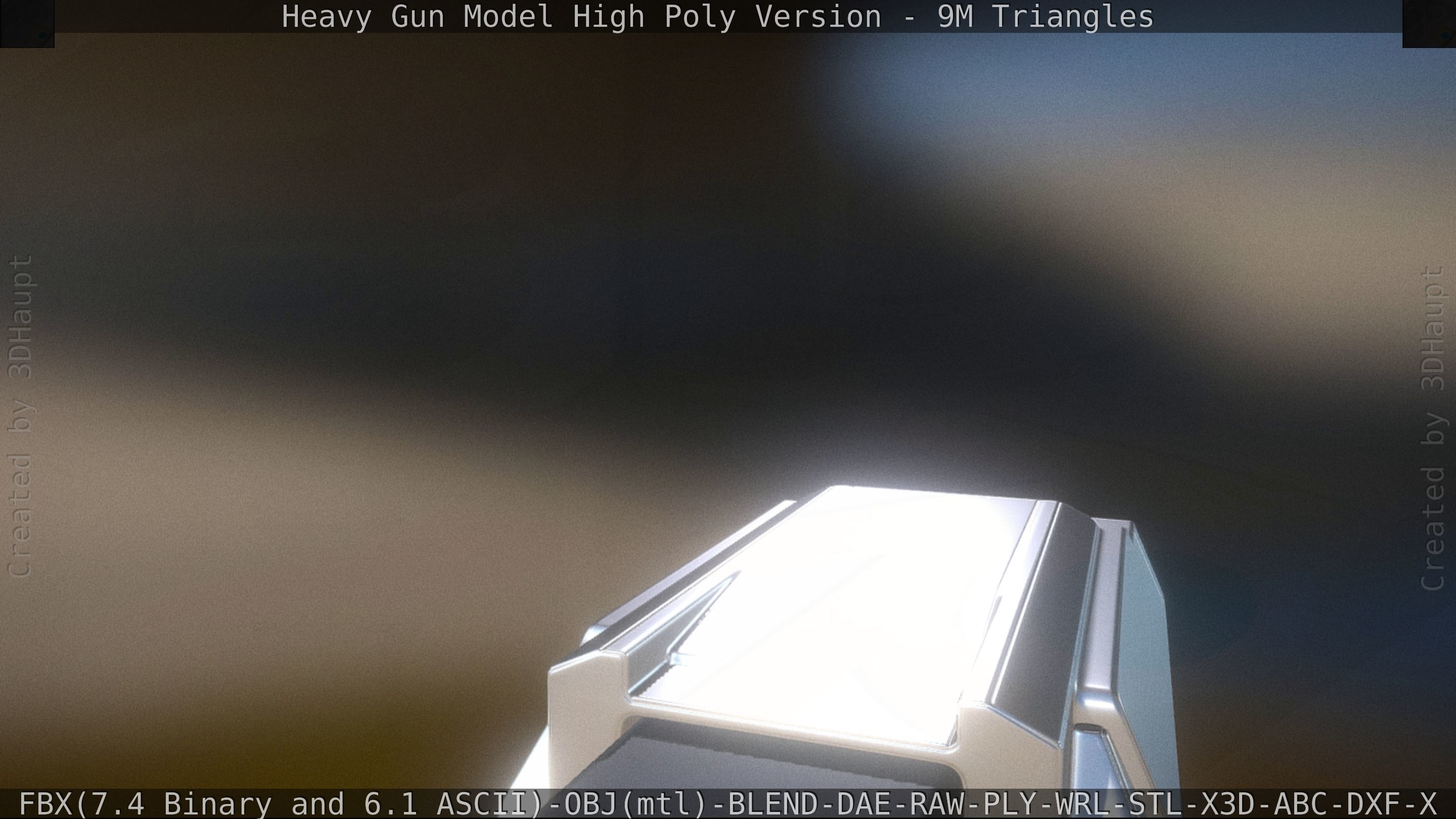 Heavy Gun Modul High Poly 3D model_91