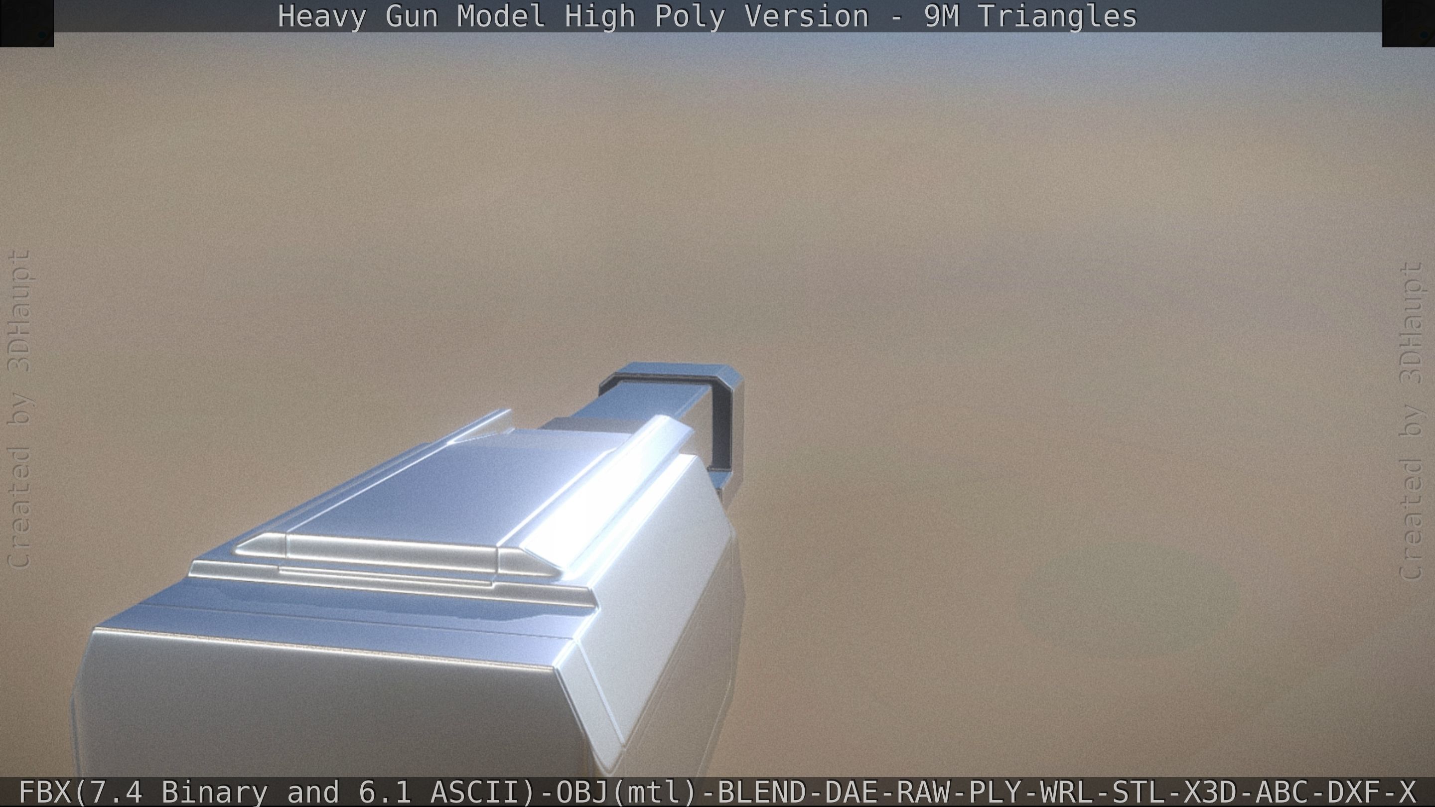 Heavy Gun Modul High Poly 3D model_82