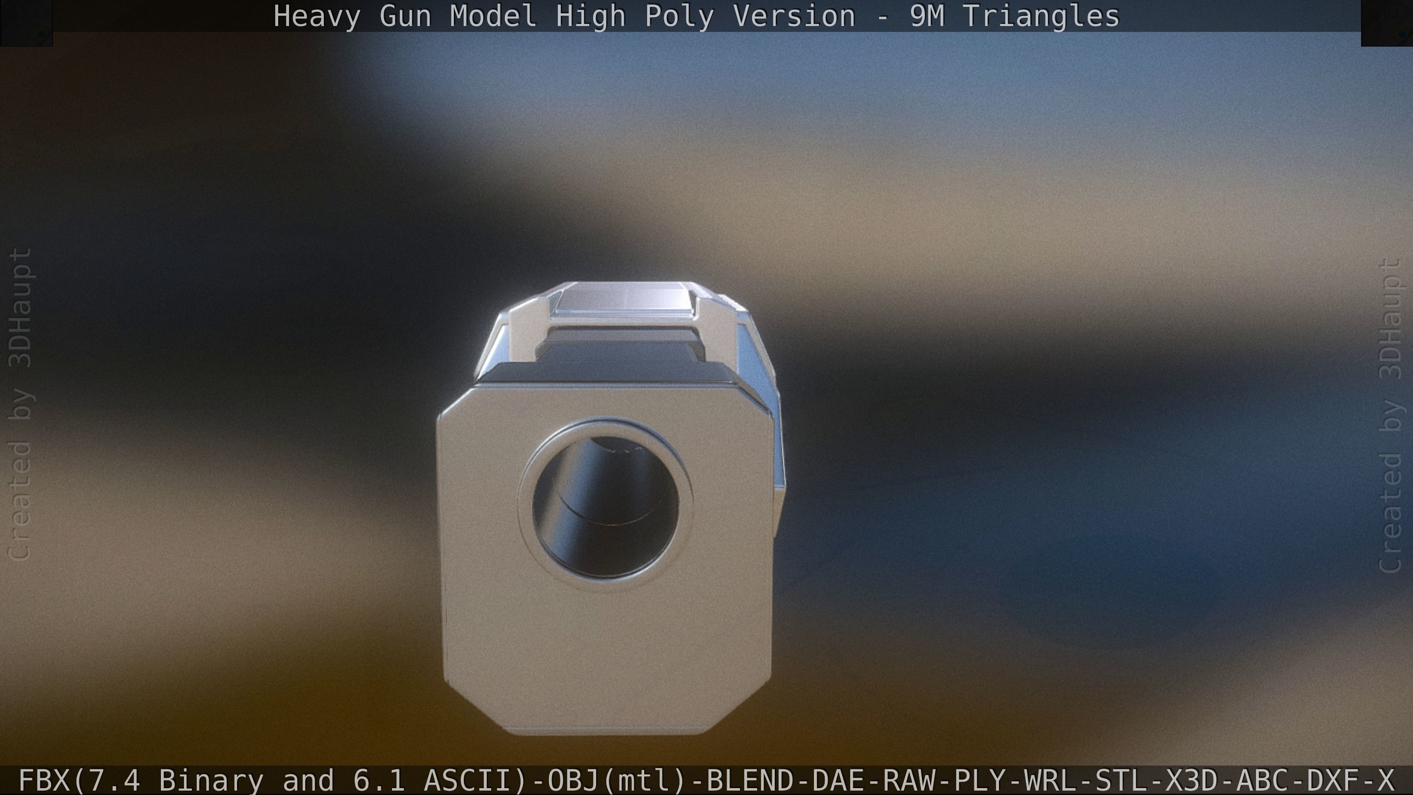 Heavy Gun Modul High Poly 3D model_15