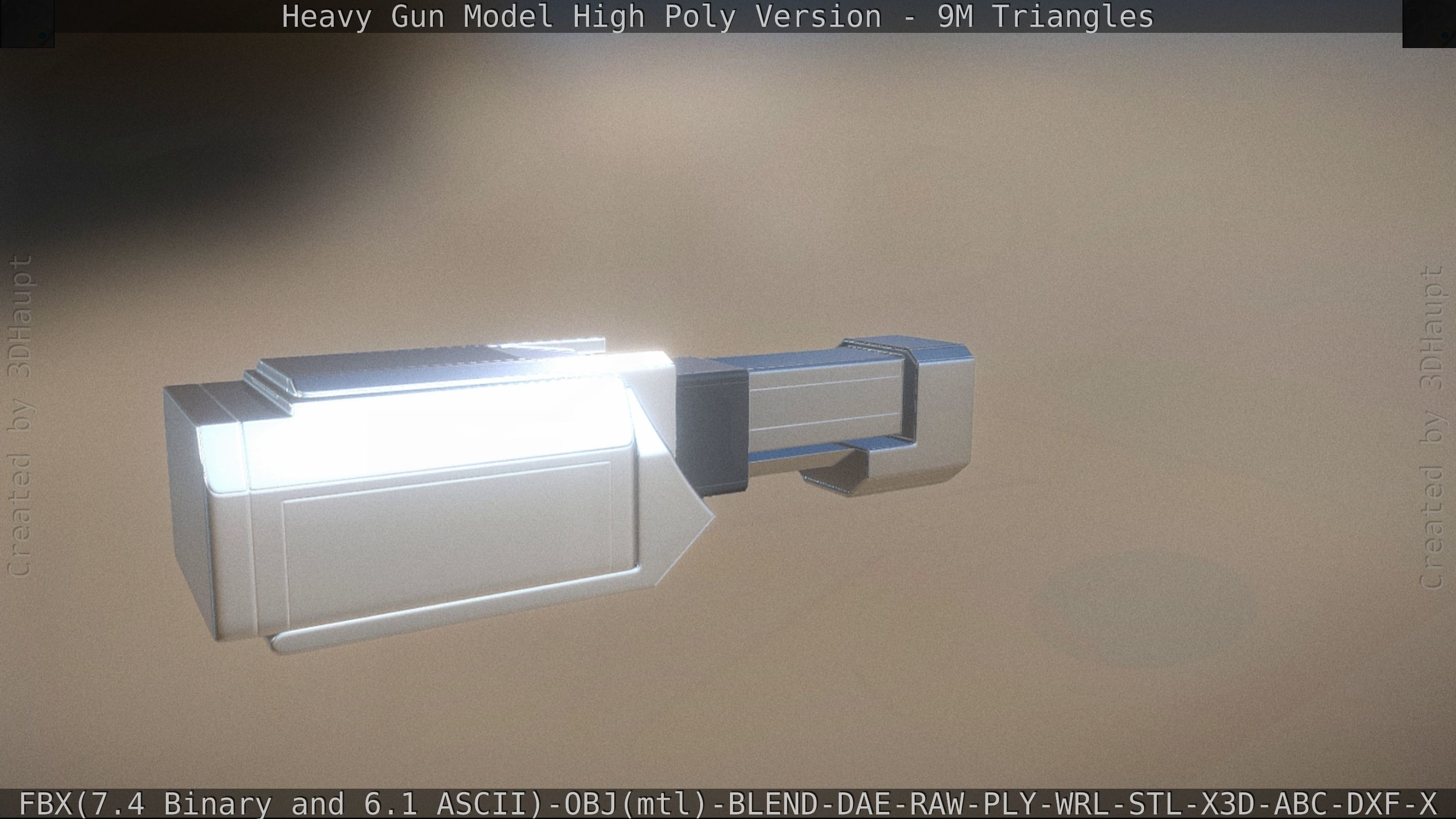 Heavy Gun Modul High Poly 3D model_37