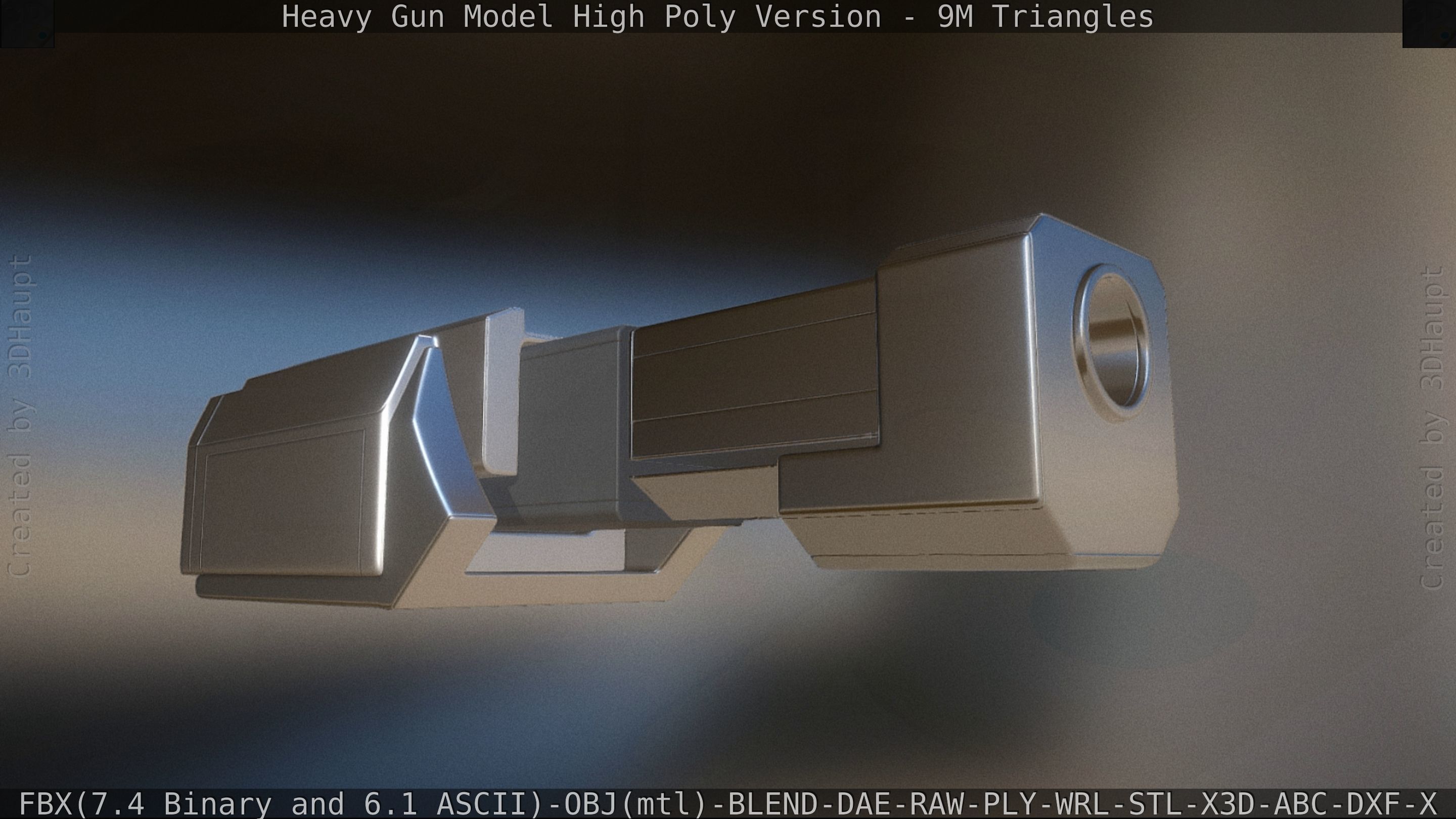 Heavy Gun Modul High Poly 3D model_21
