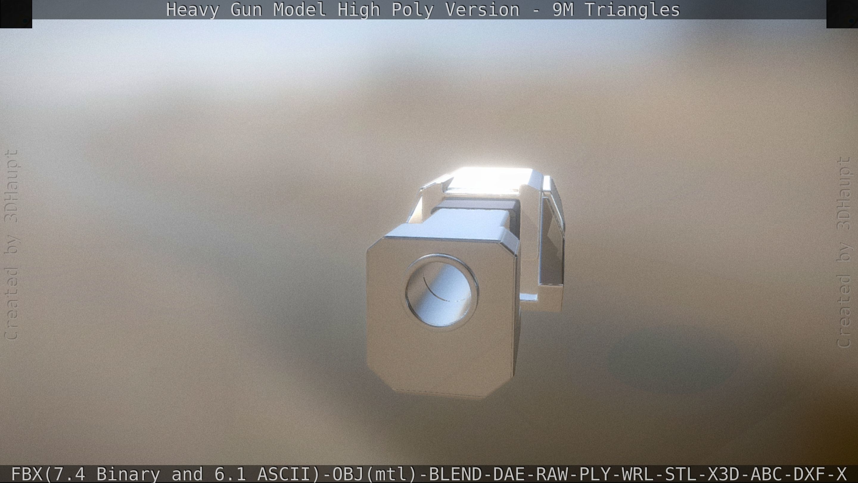 Heavy Gun Modul High Poly 3D model_114