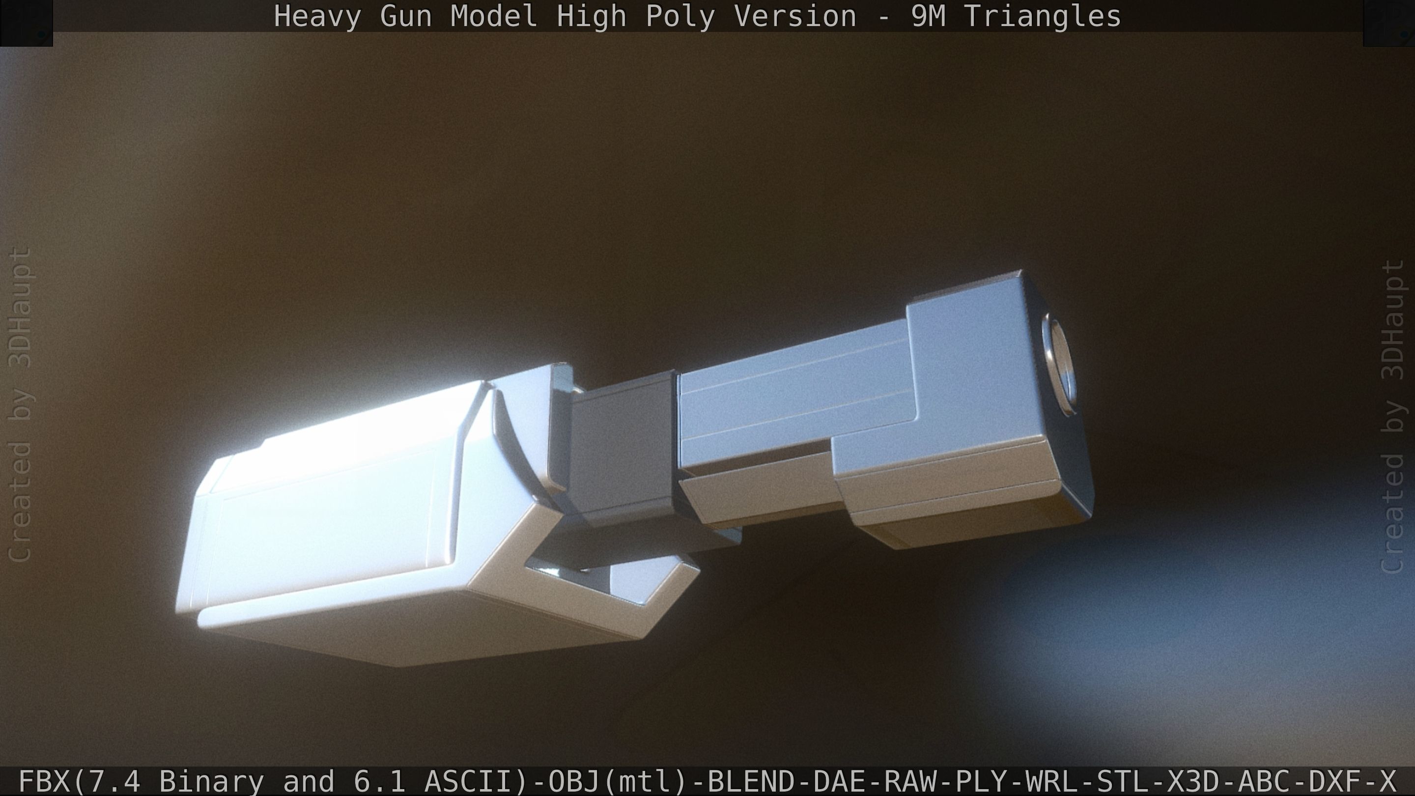 Heavy Gun Modul High Poly 3D model_123