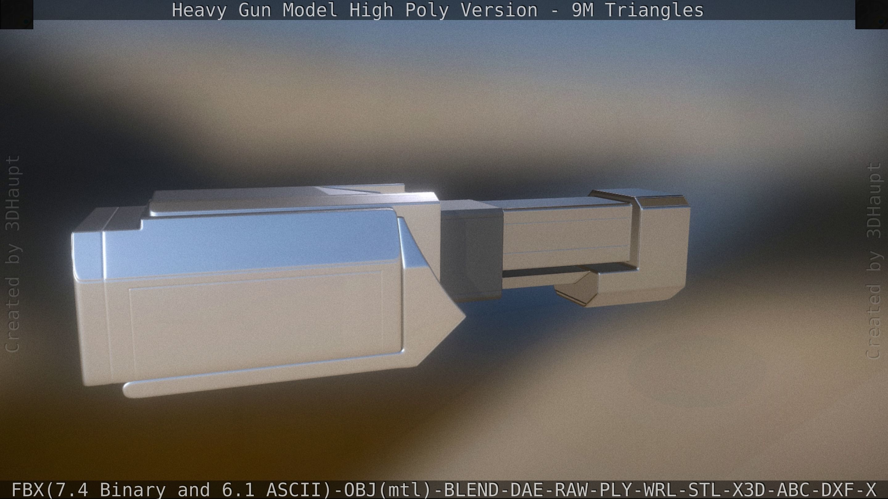 Heavy Gun Modul High Poly 3D model_126