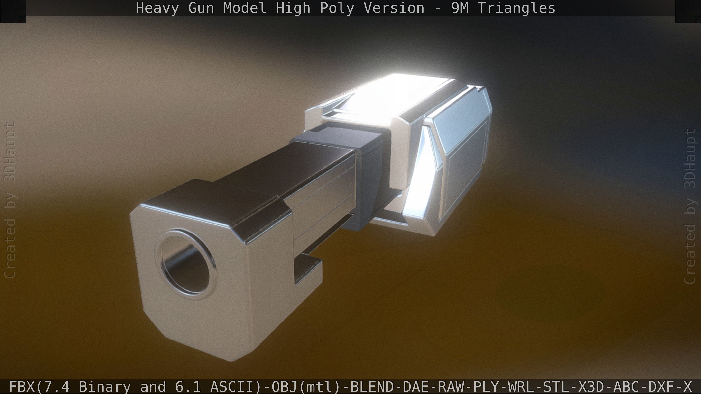 Heavy Gun Modul High Poly 3D model_17