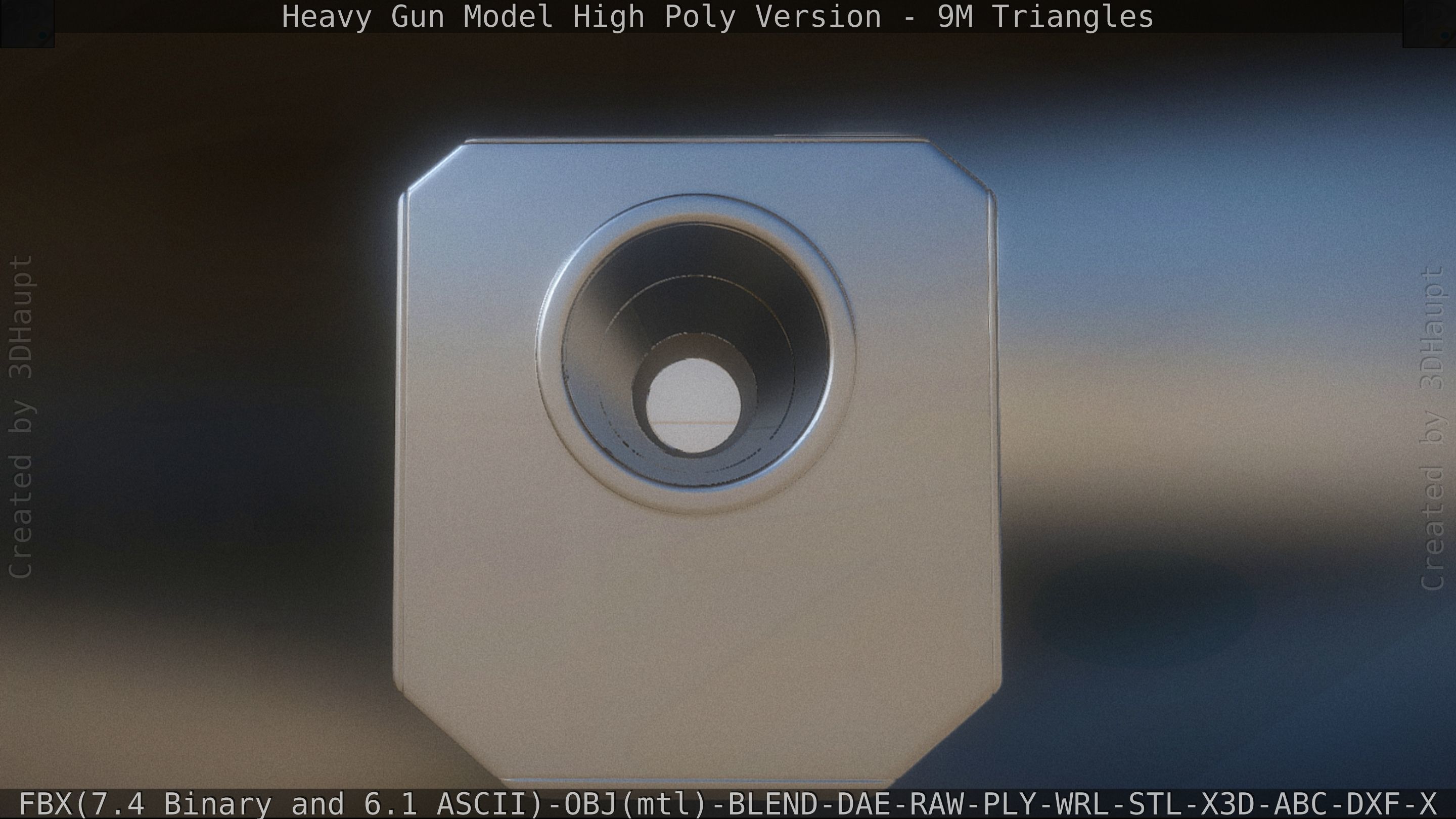 Heavy Gun Modul High Poly 3D model_103