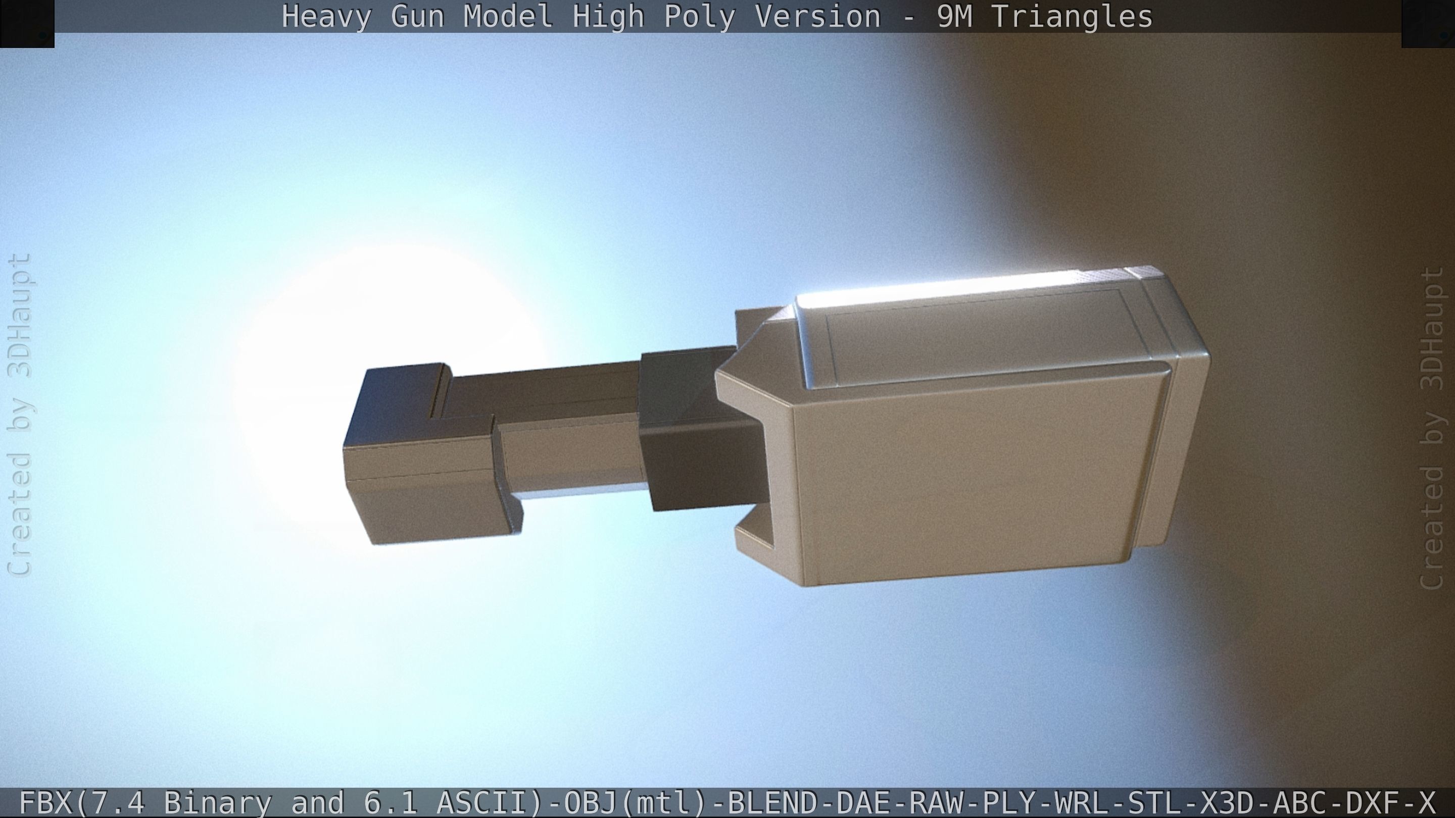Heavy Gun Modul High Poly 3D model_36