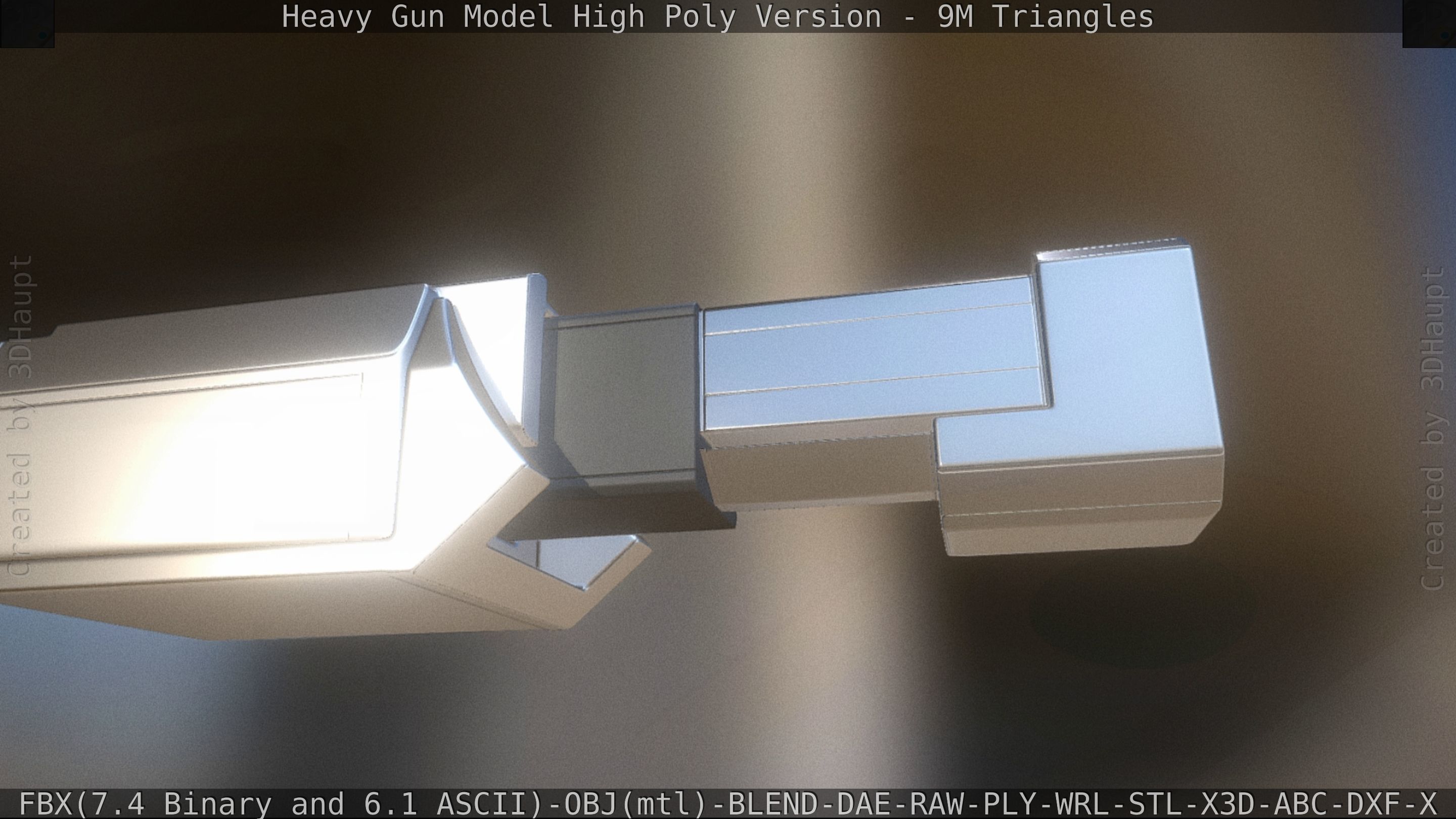 Heavy Gun Modul High Poly 3D model_19