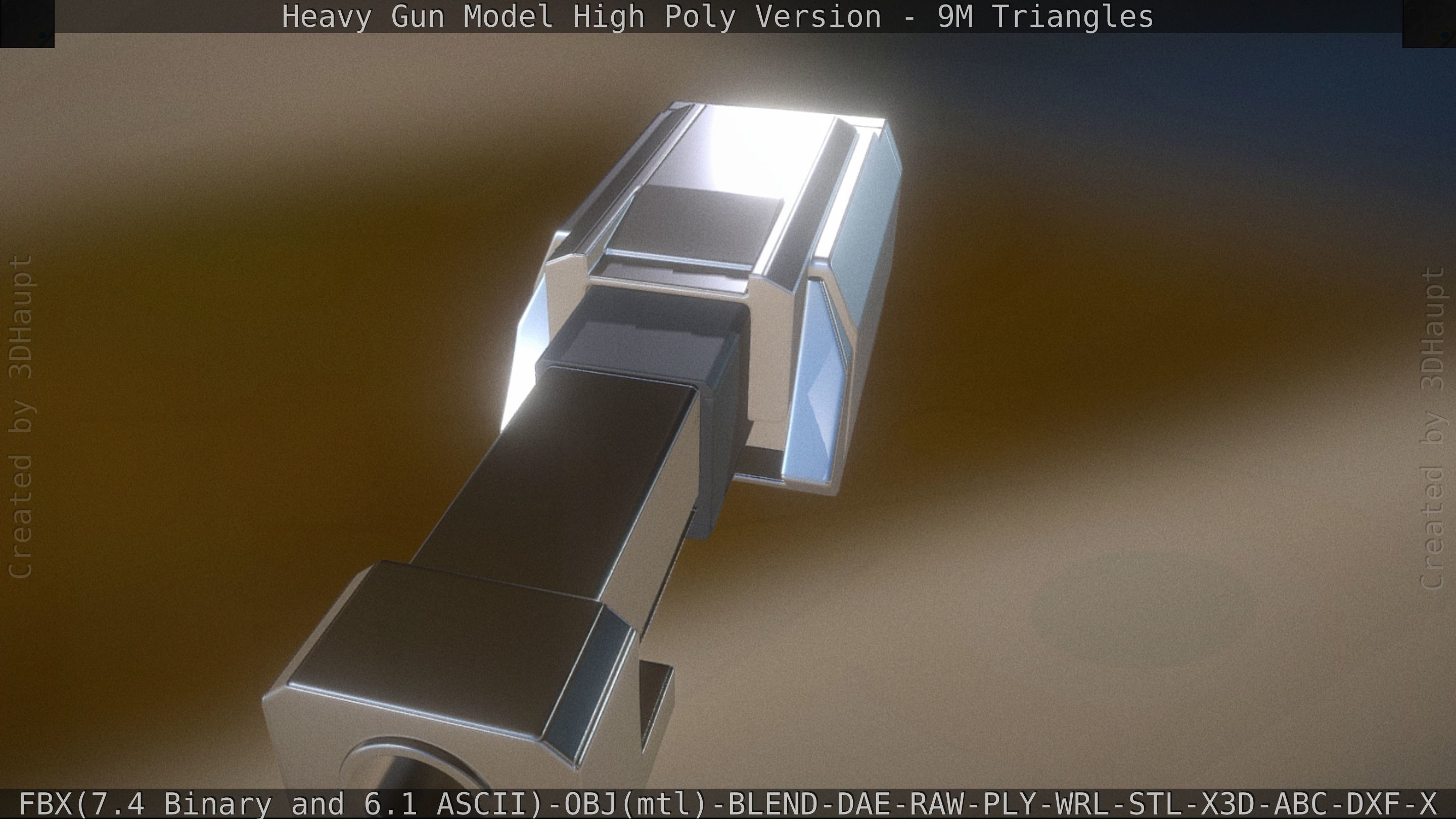 Heavy Gun Modul High Poly 3D model_43