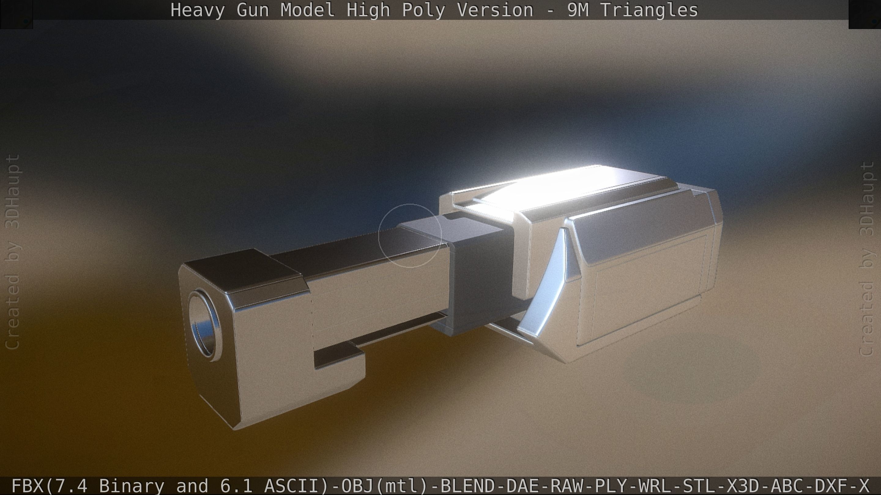 Heavy Gun Modul High Poly 3D model_109
