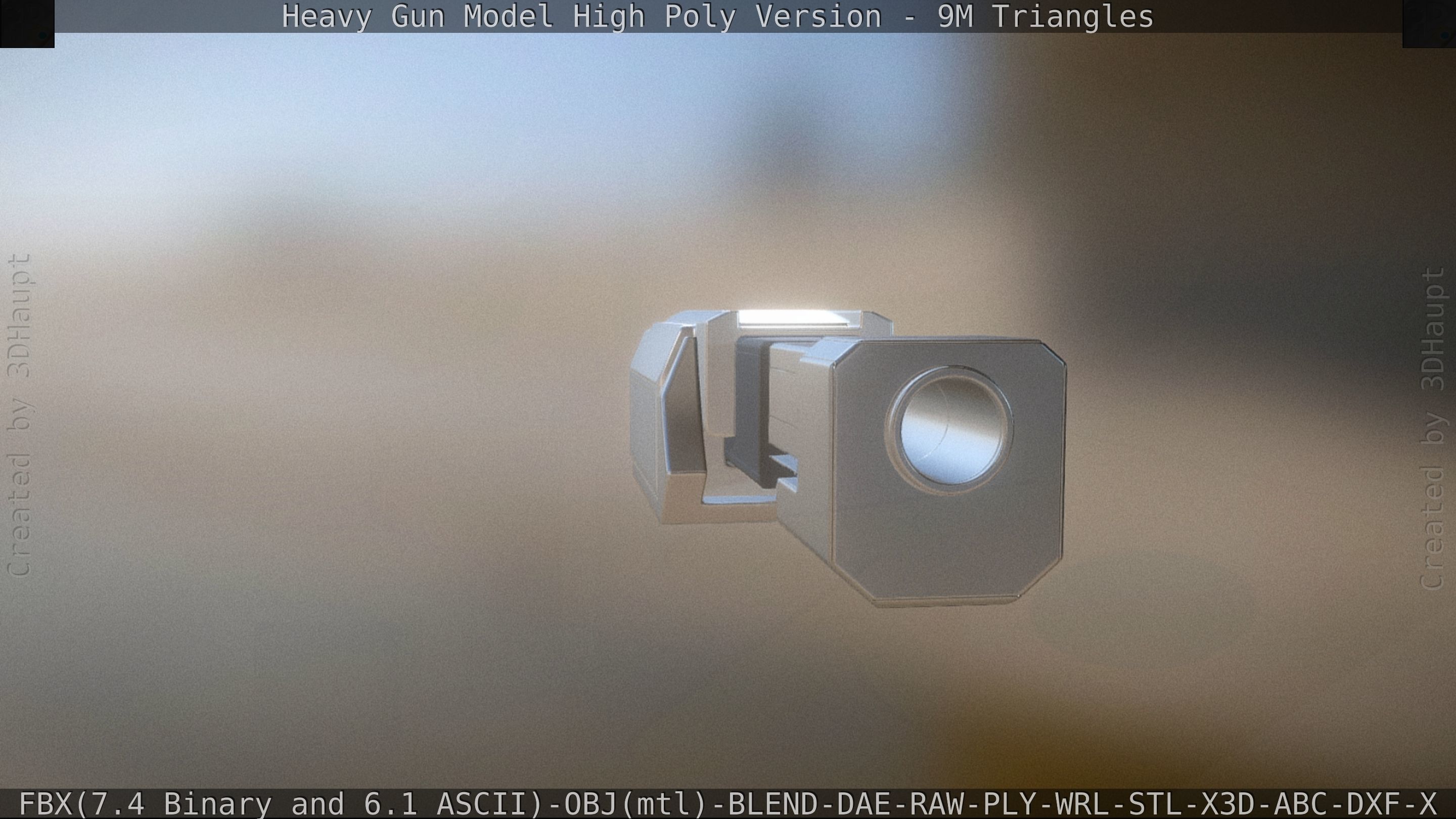 Heavy Gun Modul High Poly 3D model_117