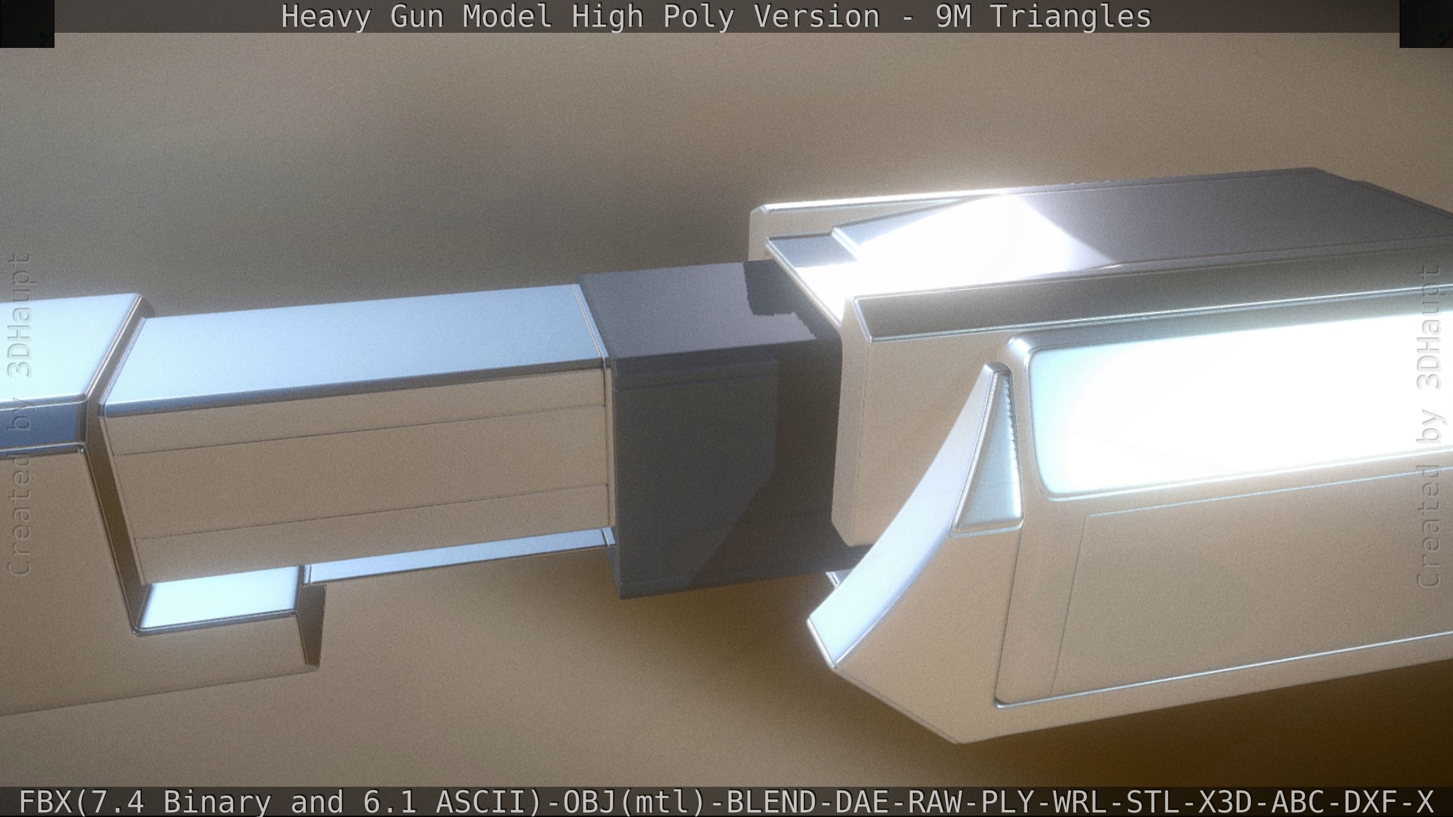Heavy Gun Modul High Poly 3D model_50