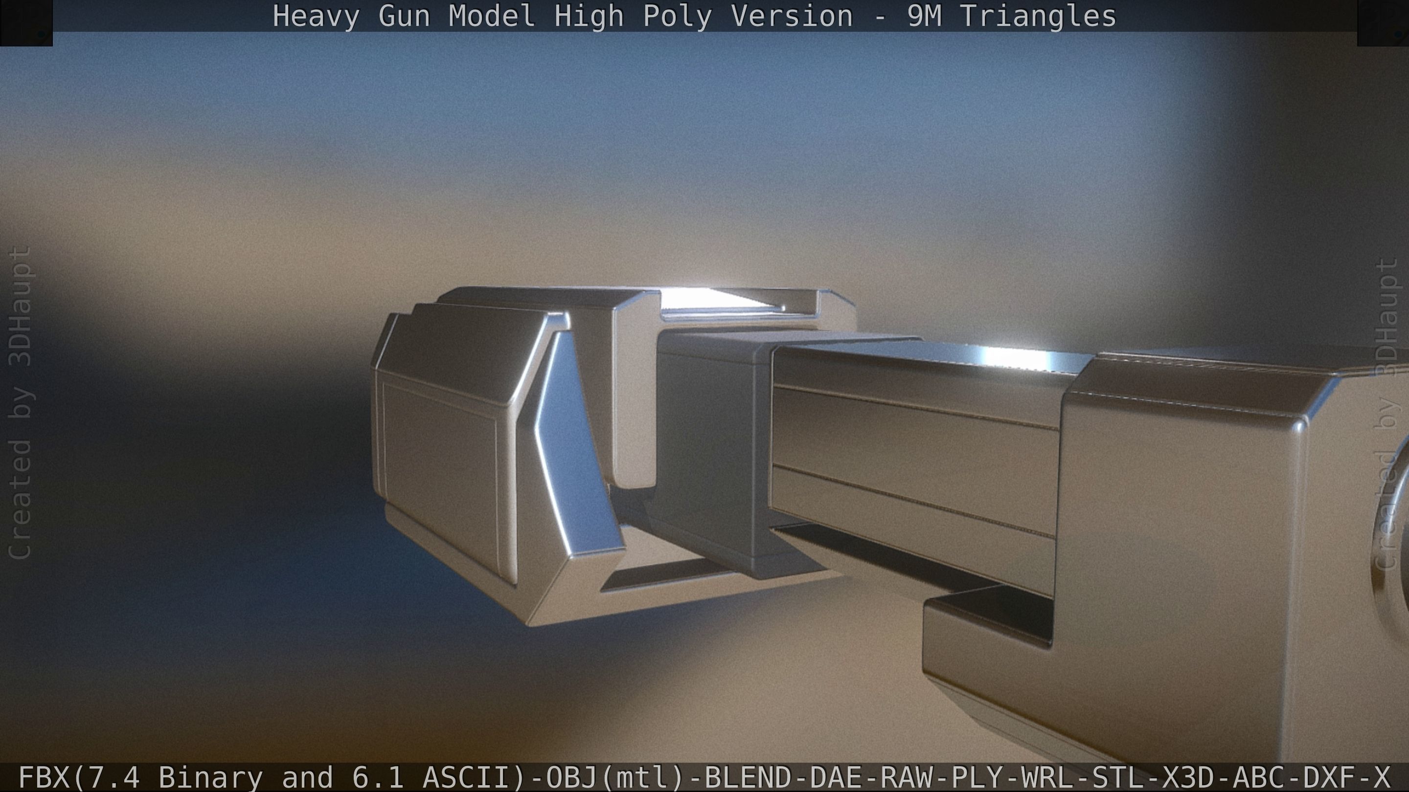 Heavy Gun Modul High Poly 3D model_100