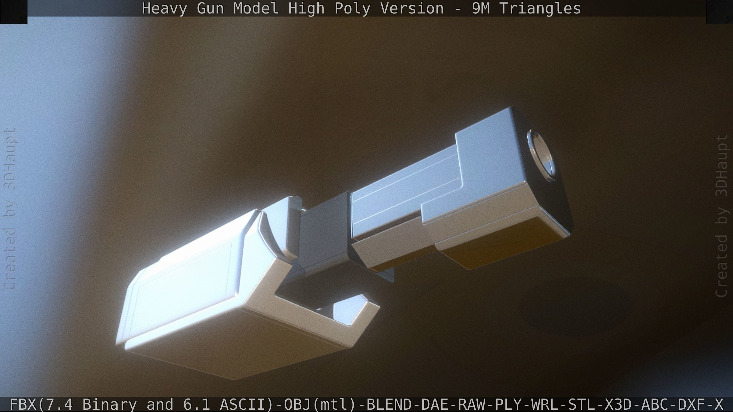 Heavy Gun Modul High Poly 3D model_118
