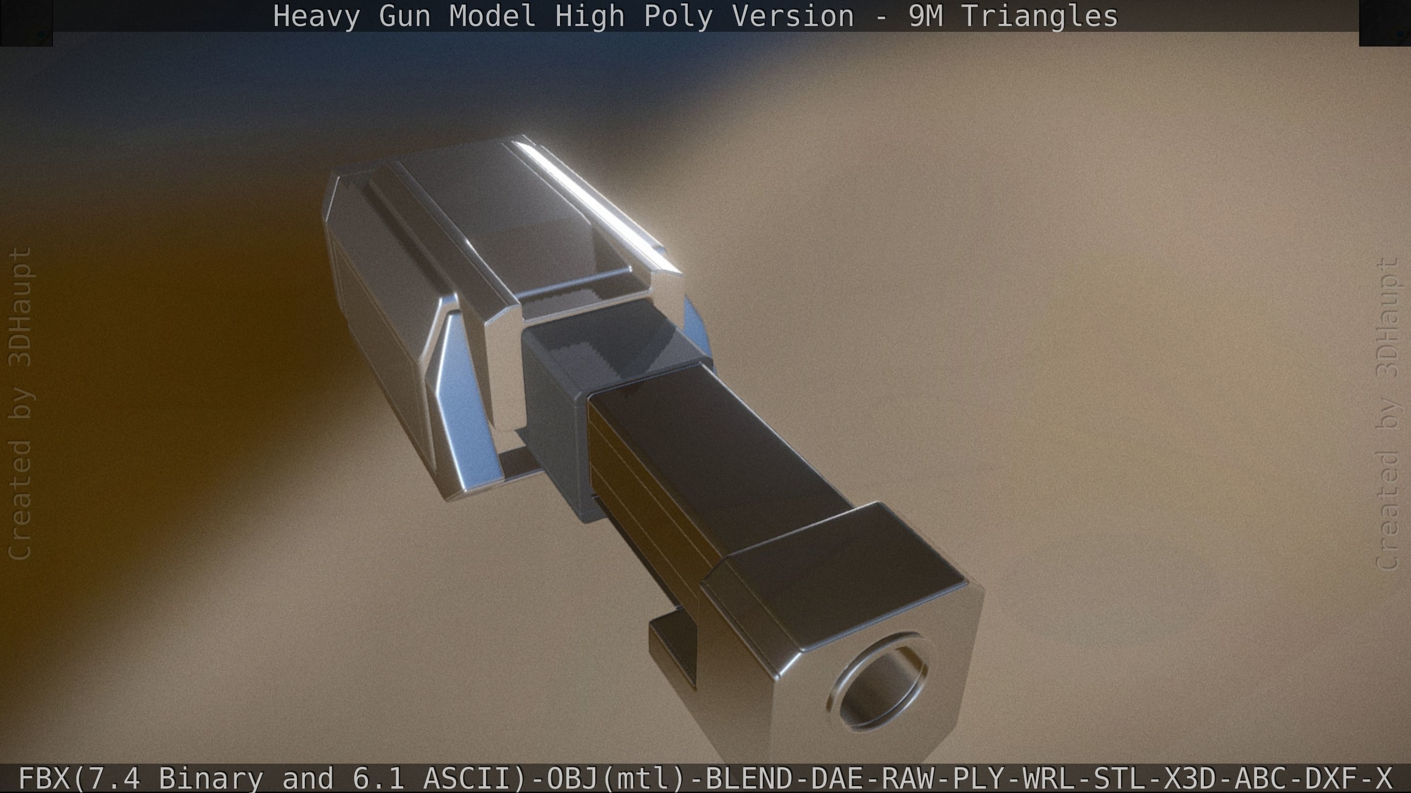 Heavy Gun Modul High Poly 3D model_45