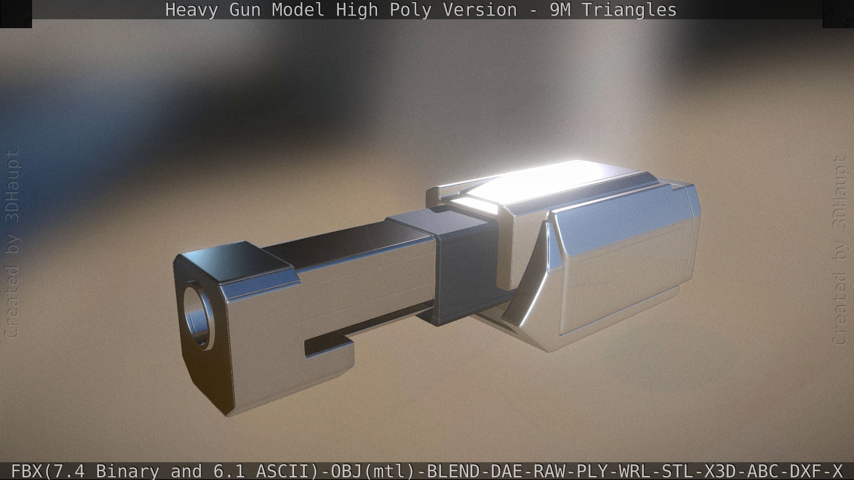 Heavy Gun Modul High Poly 3D model_113