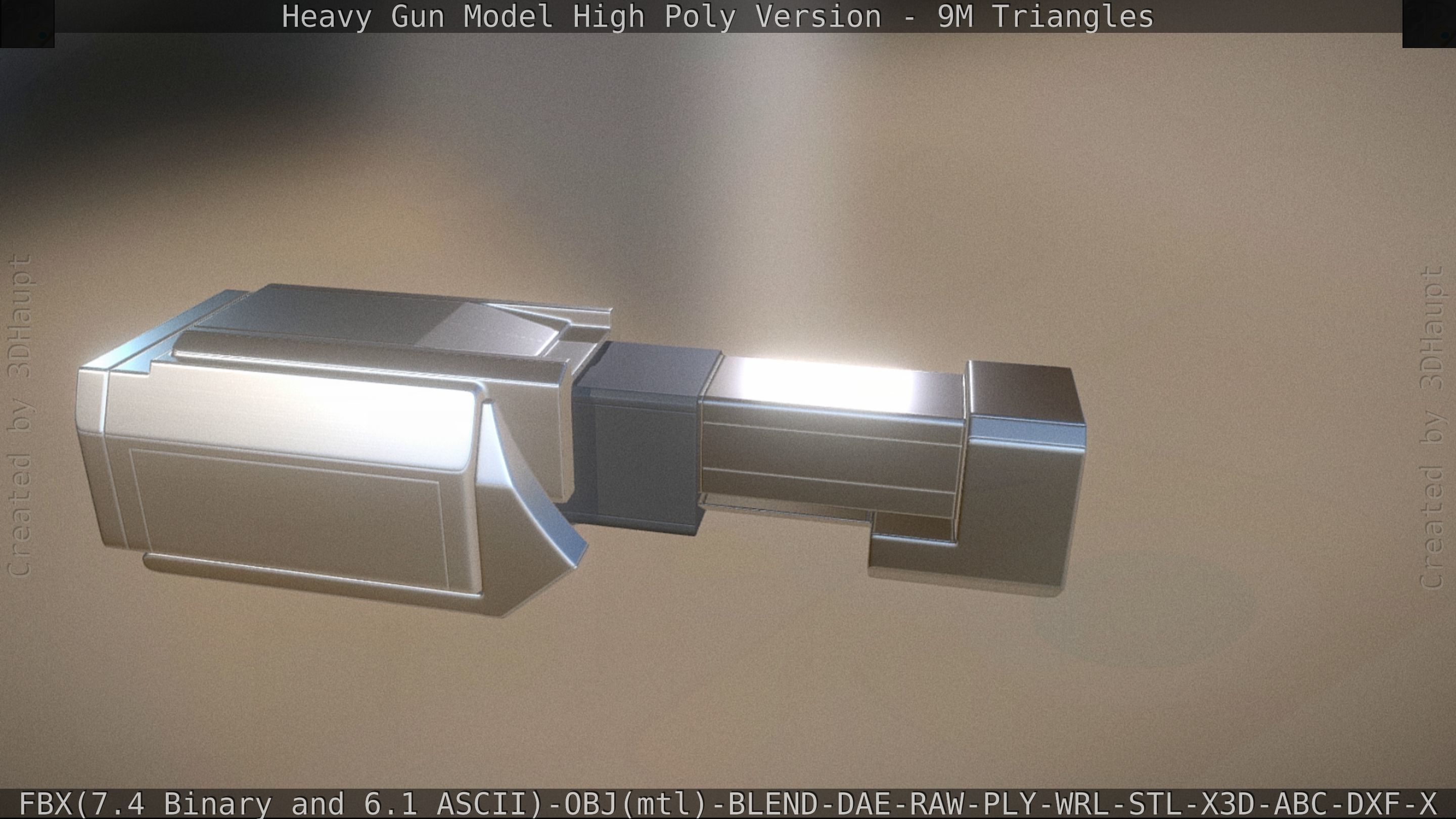 Heavy Gun Modul High Poly 3D model_41