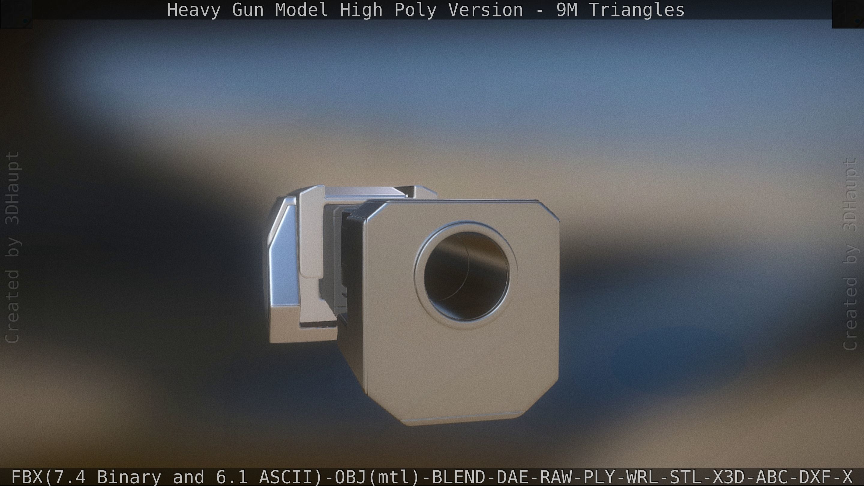 Heavy Gun Modul High Poly 3D model_16