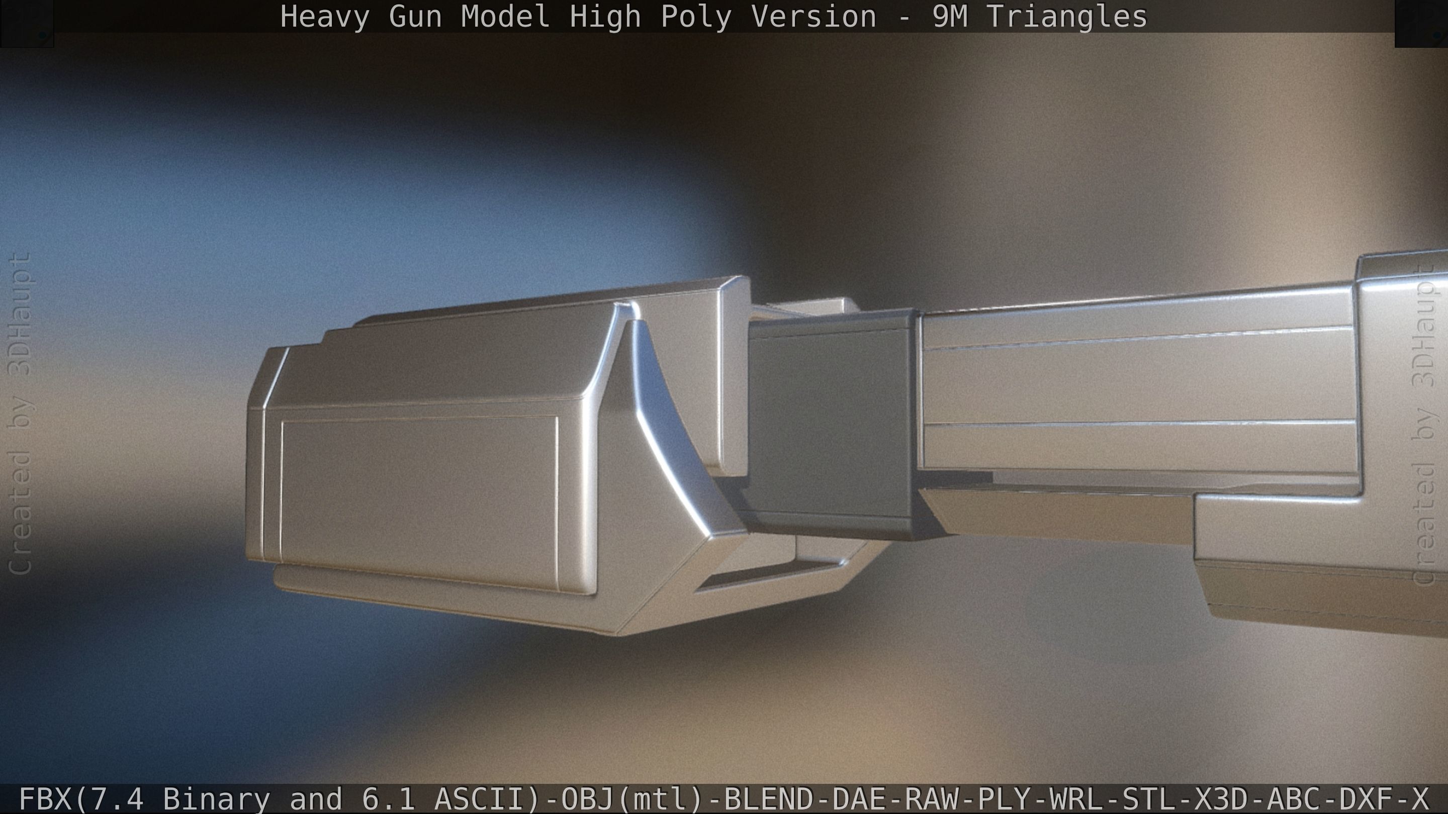 Heavy Gun Modul High Poly 3D model_97