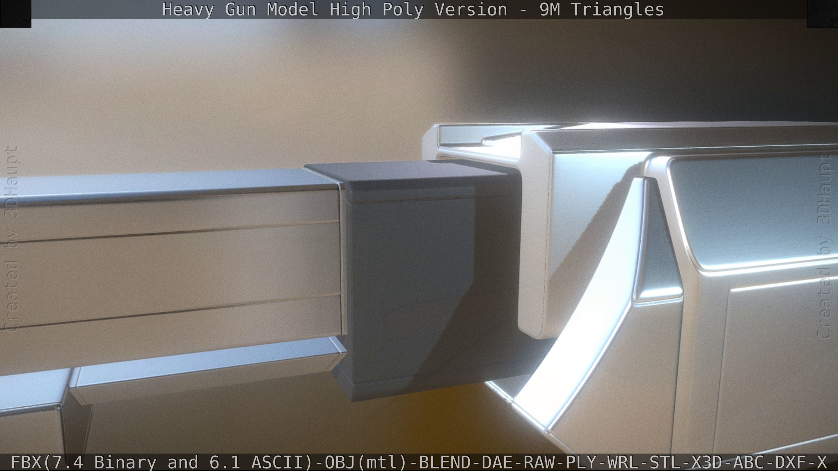 Heavy Gun Modul High Poly 3D model_61