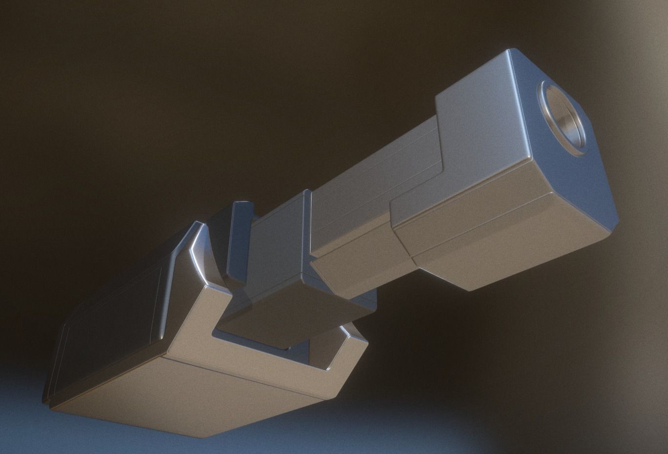 Heavy Gun Modul High Poly 3D model_2