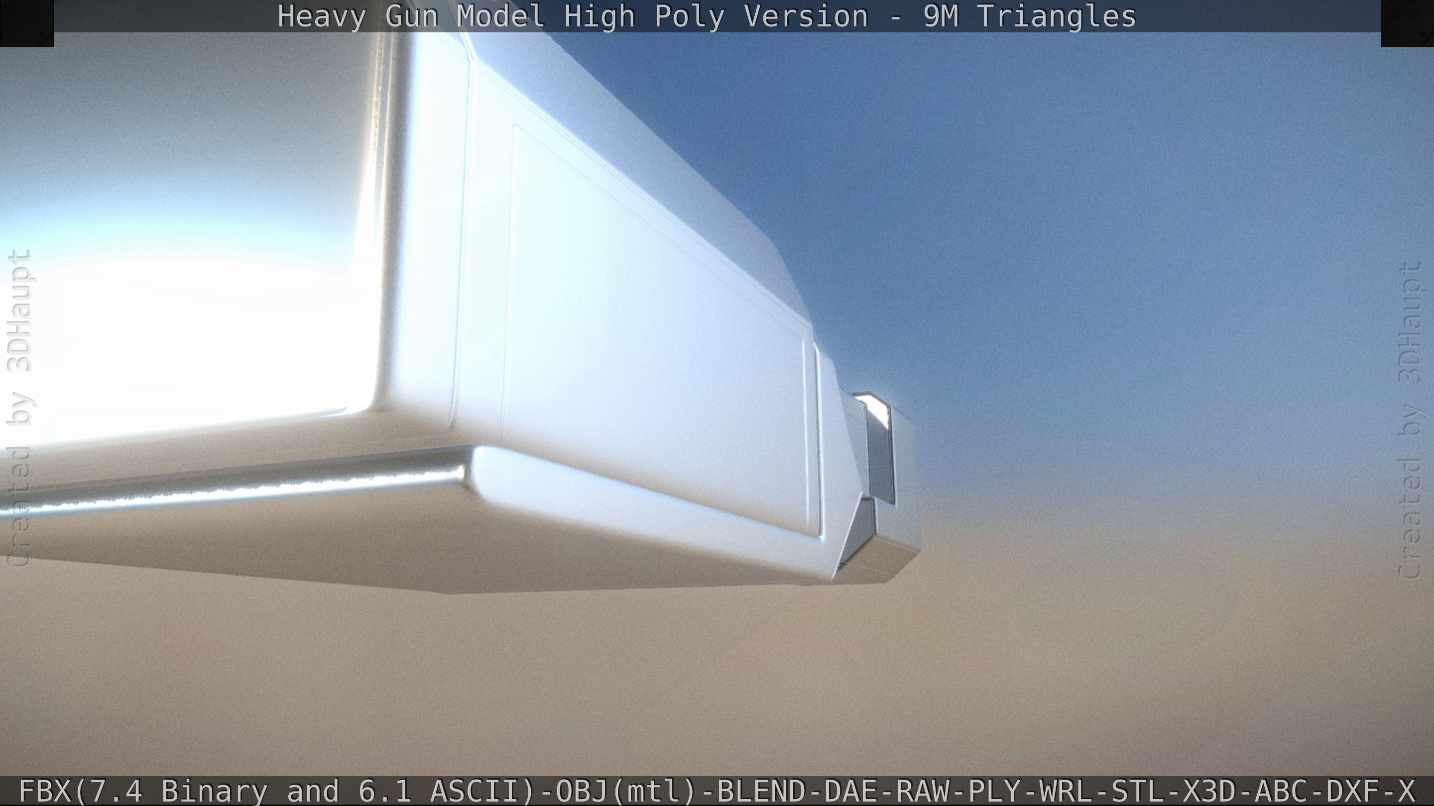 Heavy Gun Modul High Poly 3D model_23