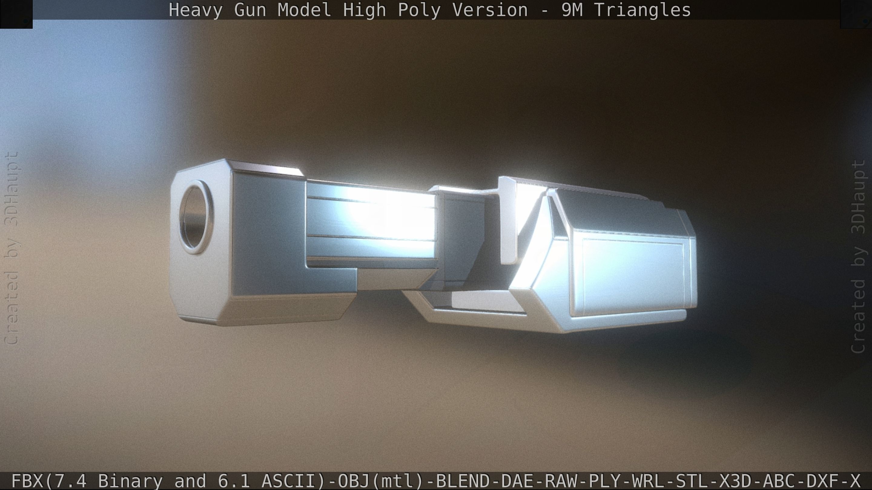 Heavy Gun Modul High Poly 3D model_107
