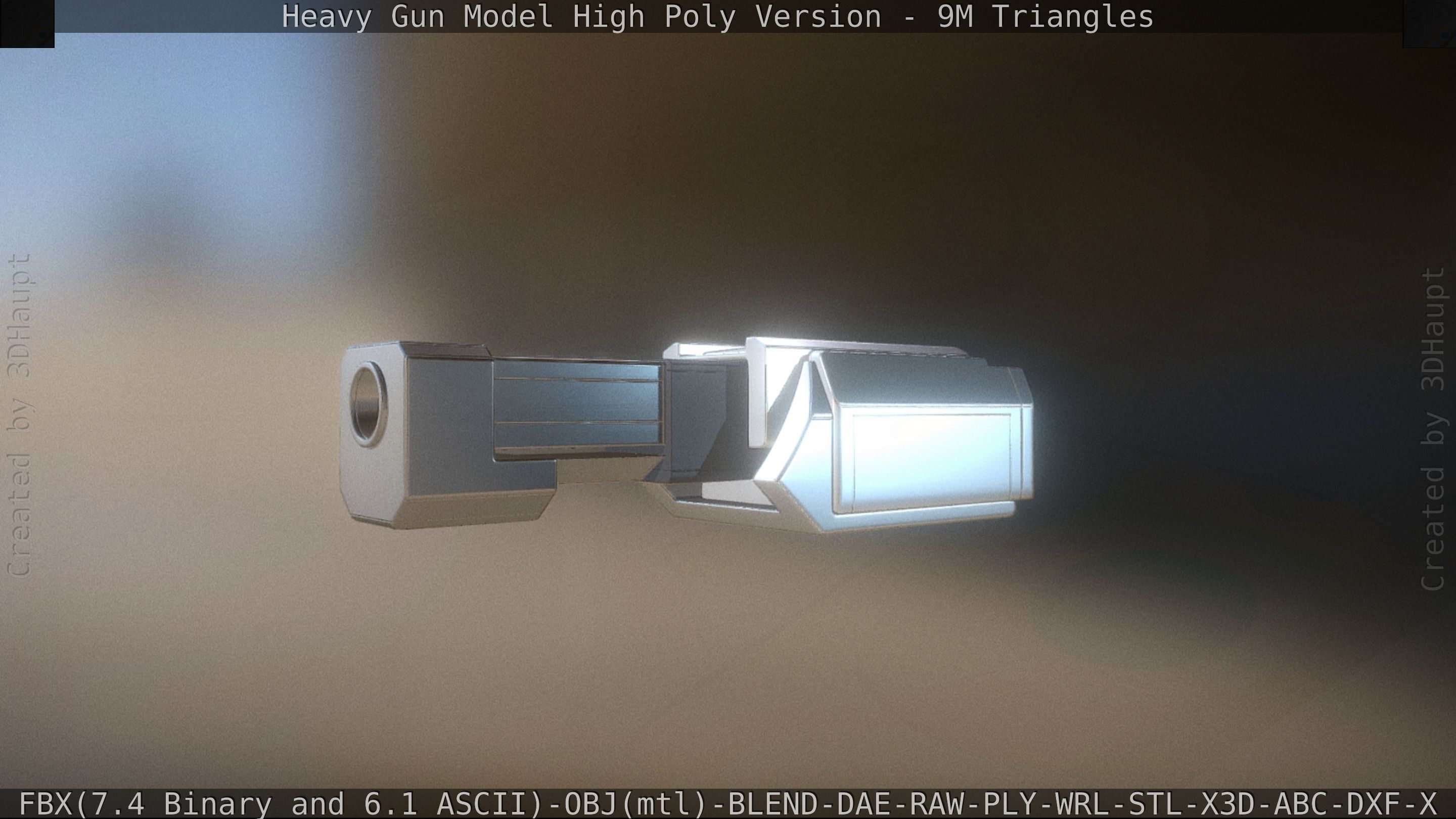 Heavy Gun Modul High Poly 3D model_31