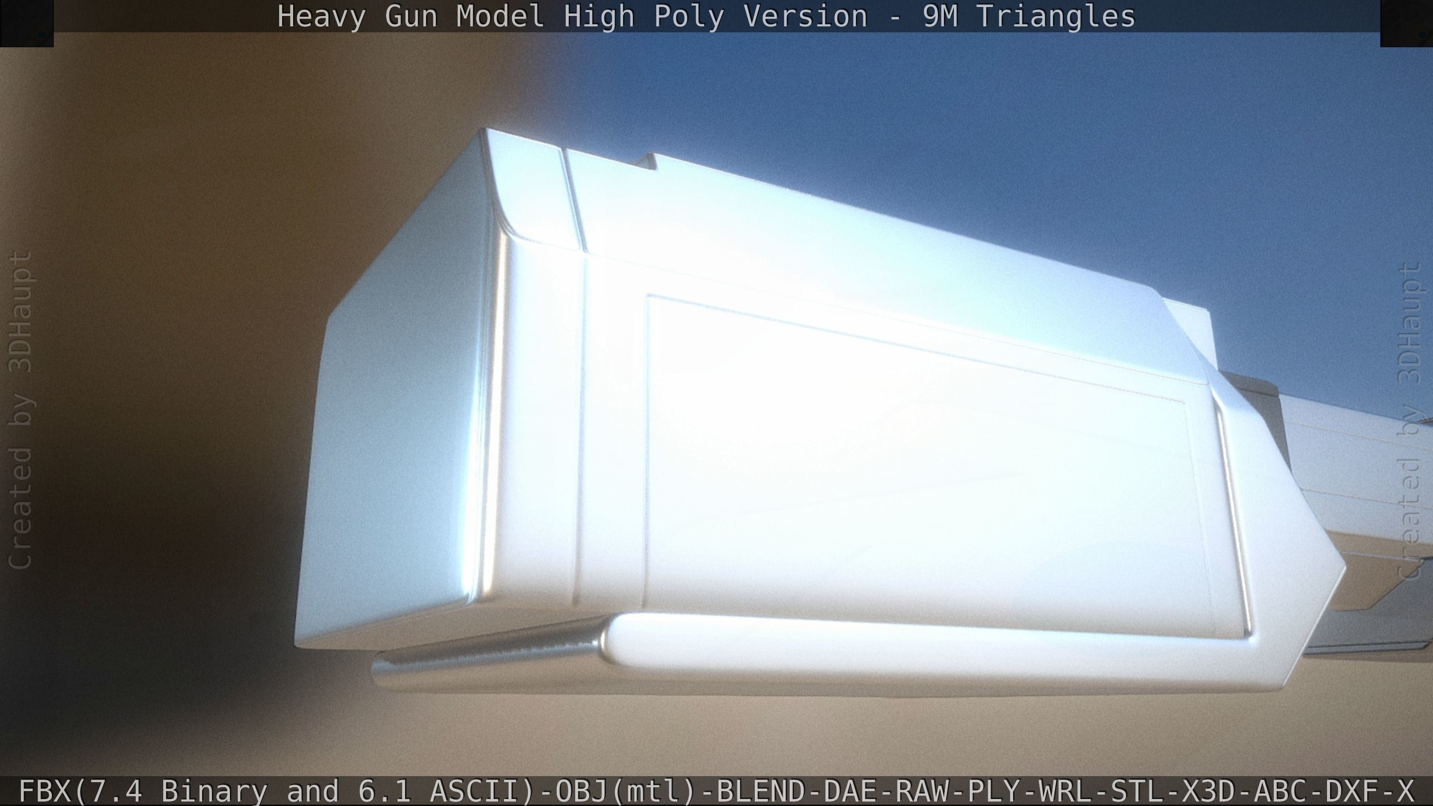 Heavy Gun Modul High Poly 3D model_75