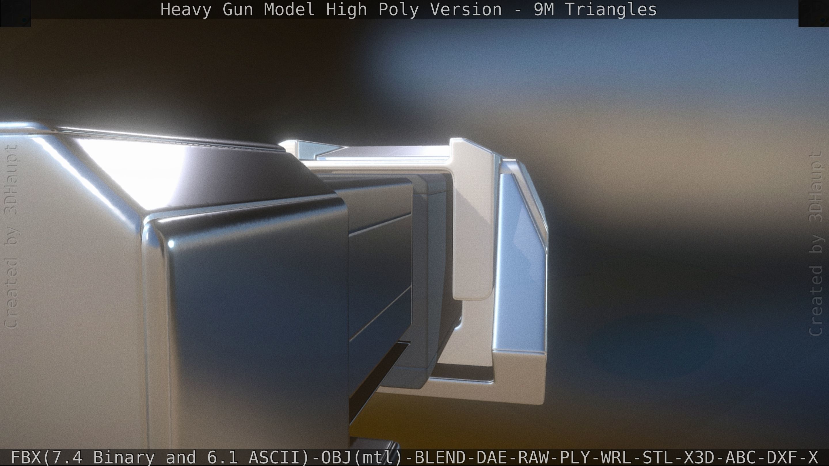 Heavy Gun Modul High Poly 3D model_65